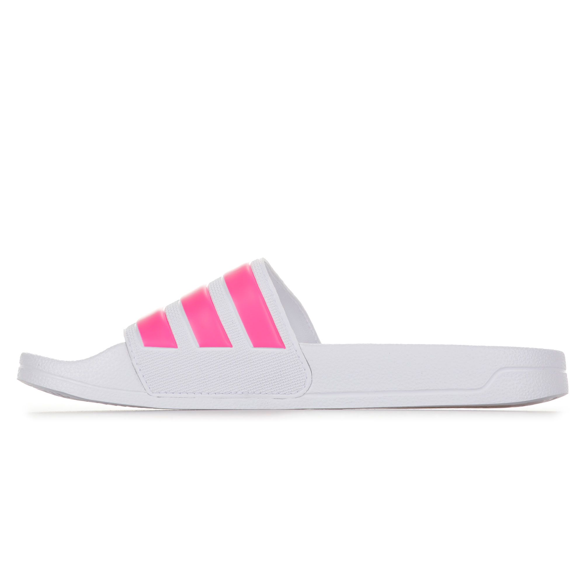 Chanclas Adilette Shower Blanco Rosa - Fútbol Factory