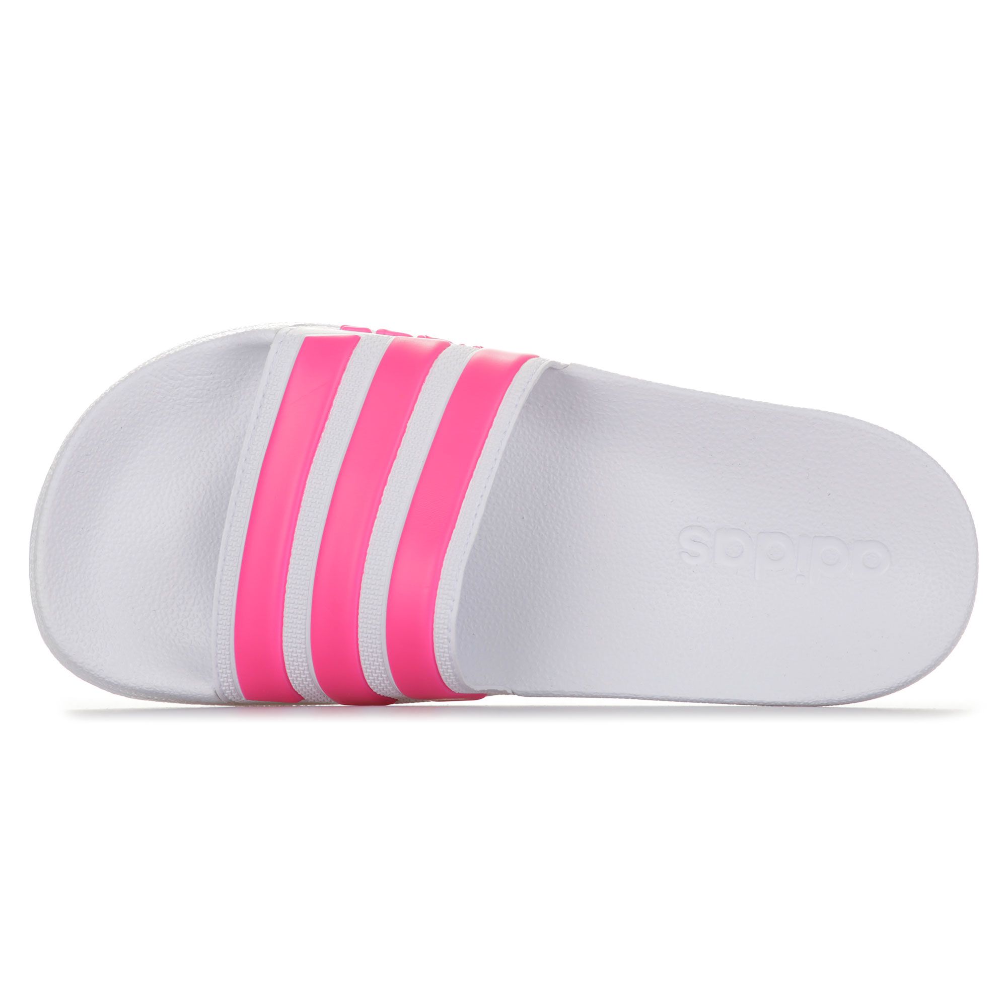Chanclas Adilette Shower Blanco Rosa - Fútbol Factory