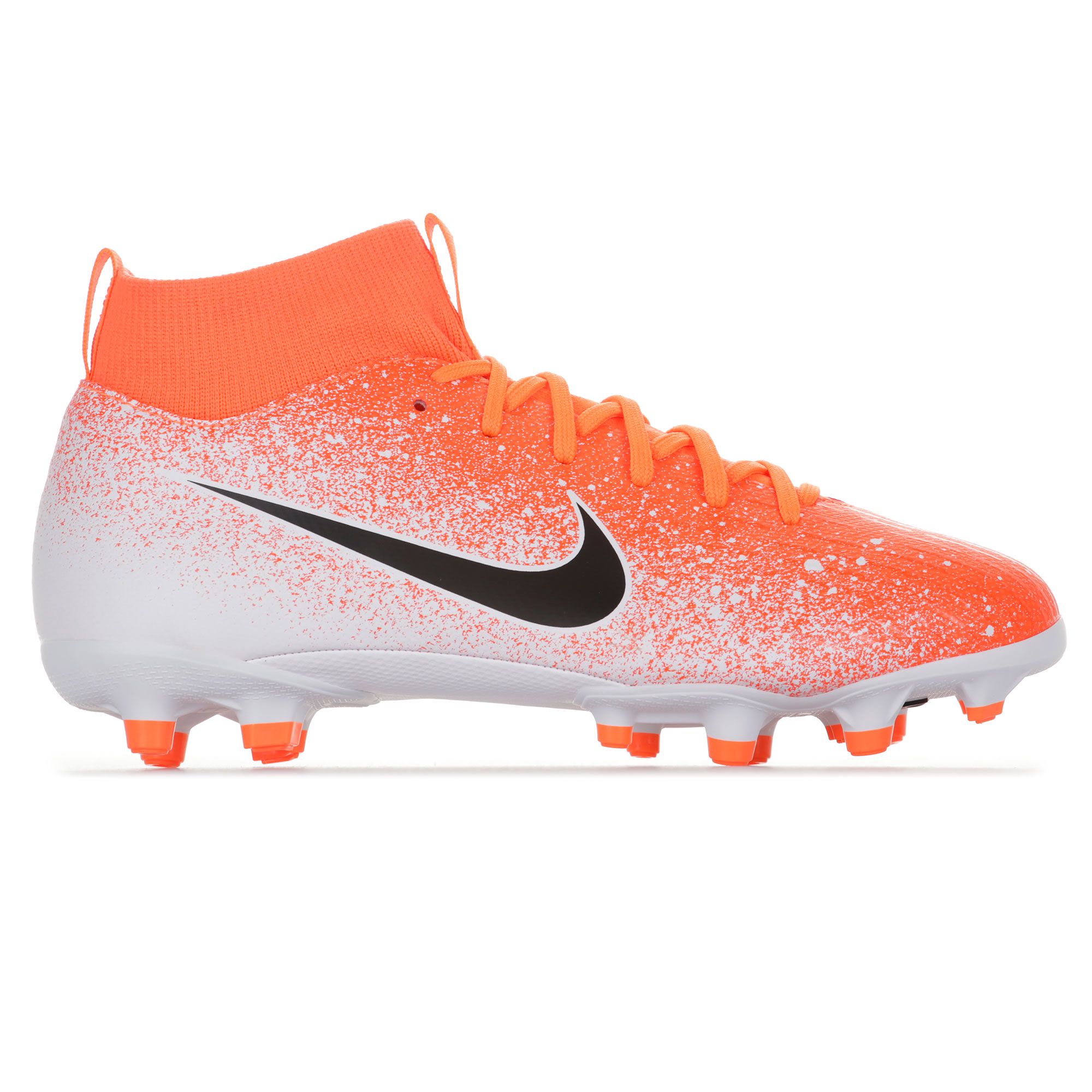 Botas de Fútbol Mercurial Superfly VI Academy MG Junior Naranja Blanco - Fútbol Factory