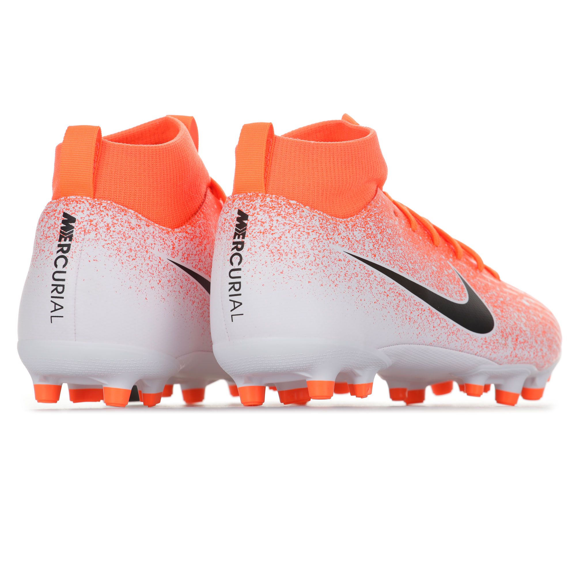 Botas de Fútbol Mercurial Superfly VI Academy MG Junior Naranja Blanco - Fútbol Factory