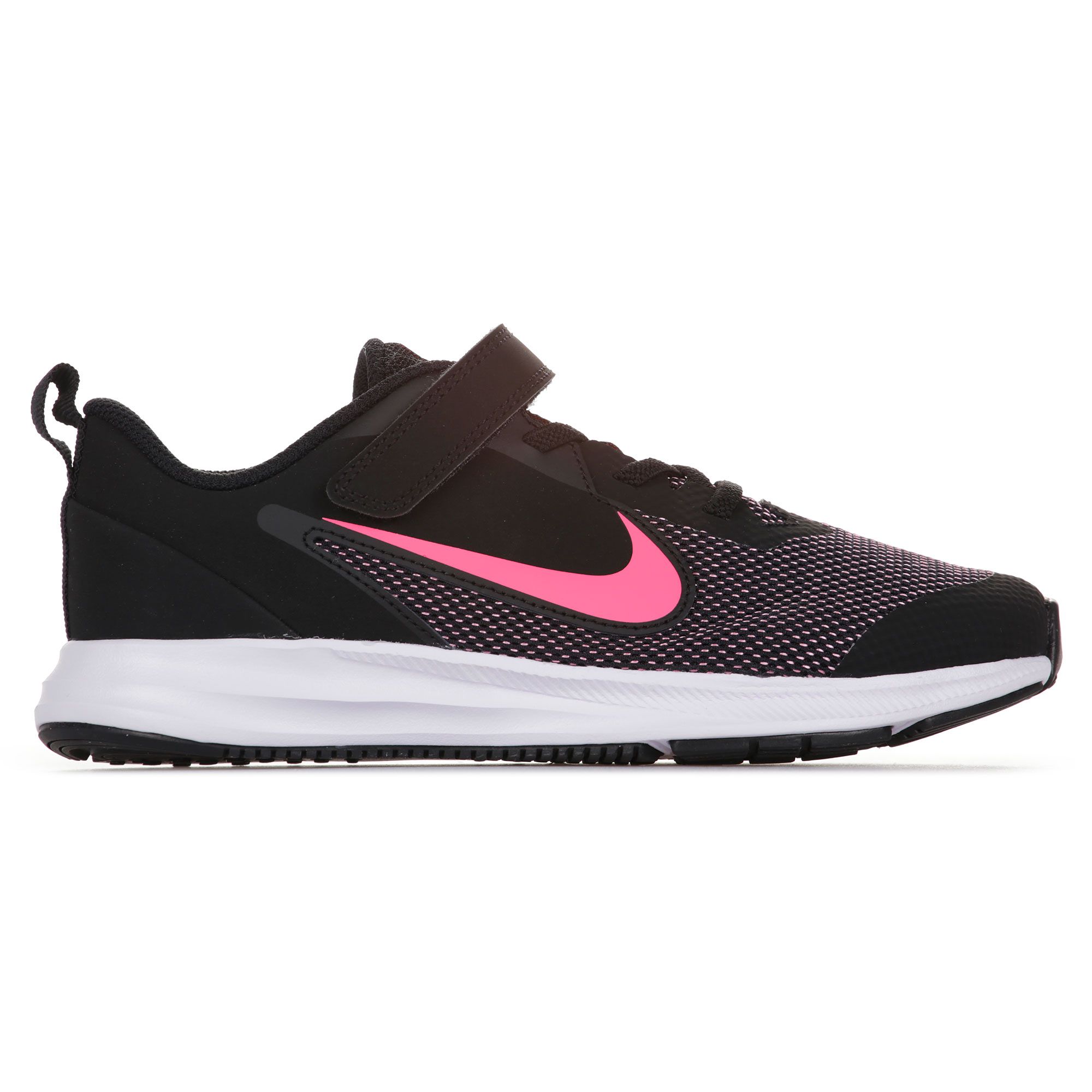 Zapatillas de Running Downshifter 9 Velcro Infantil Negro - Fútbol Factory