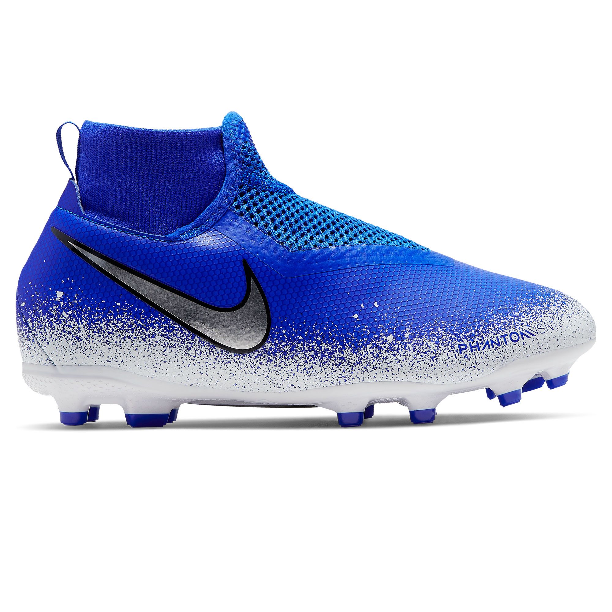 Botas de Futbol Phantom Vision Academy DF FG MG Junior Azul Blanco