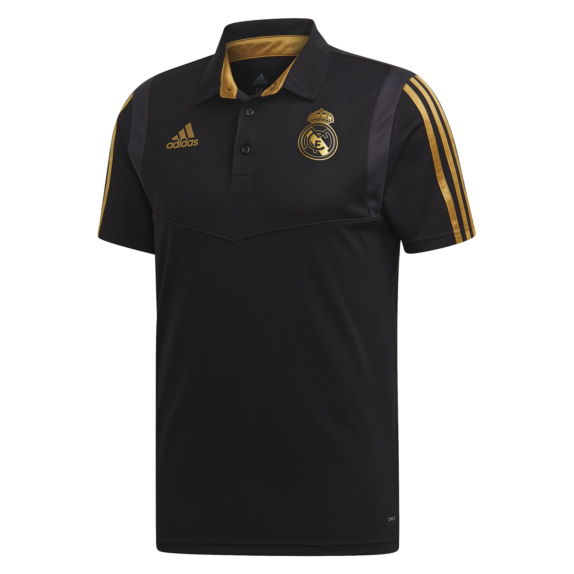 Polo de Paseo Real Madrid 2019/2020 Negro Dorado - Fútbol Factory