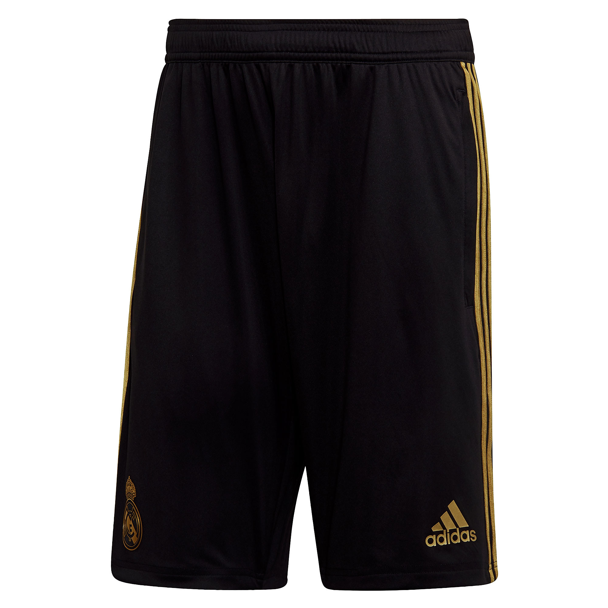 Pantalón Corto de Training Real Madrid 2019/2020 Negro Dorado - Fútbol Factory