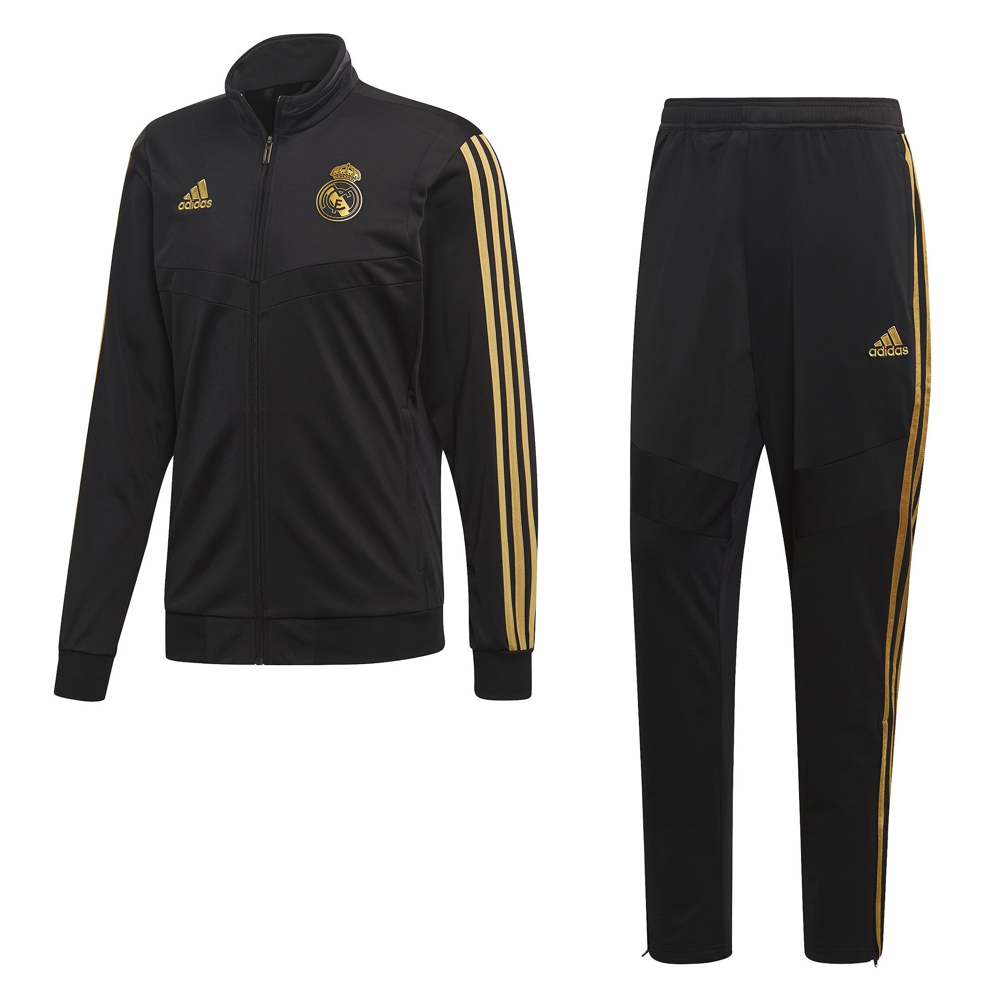 Chándal de Paseo Real Madrid 2019/2020 Negro Dorado - Fútbol Factory