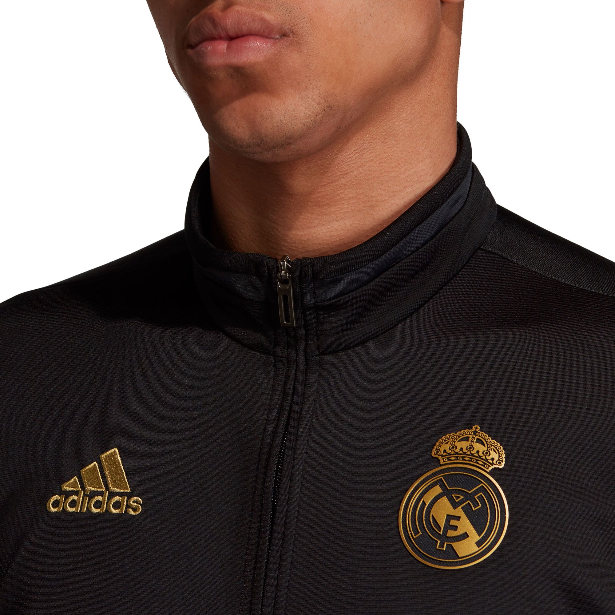 Chándal de Paseo Real Madrid 2019/2020 Negro Dorado - Fútbol Factory