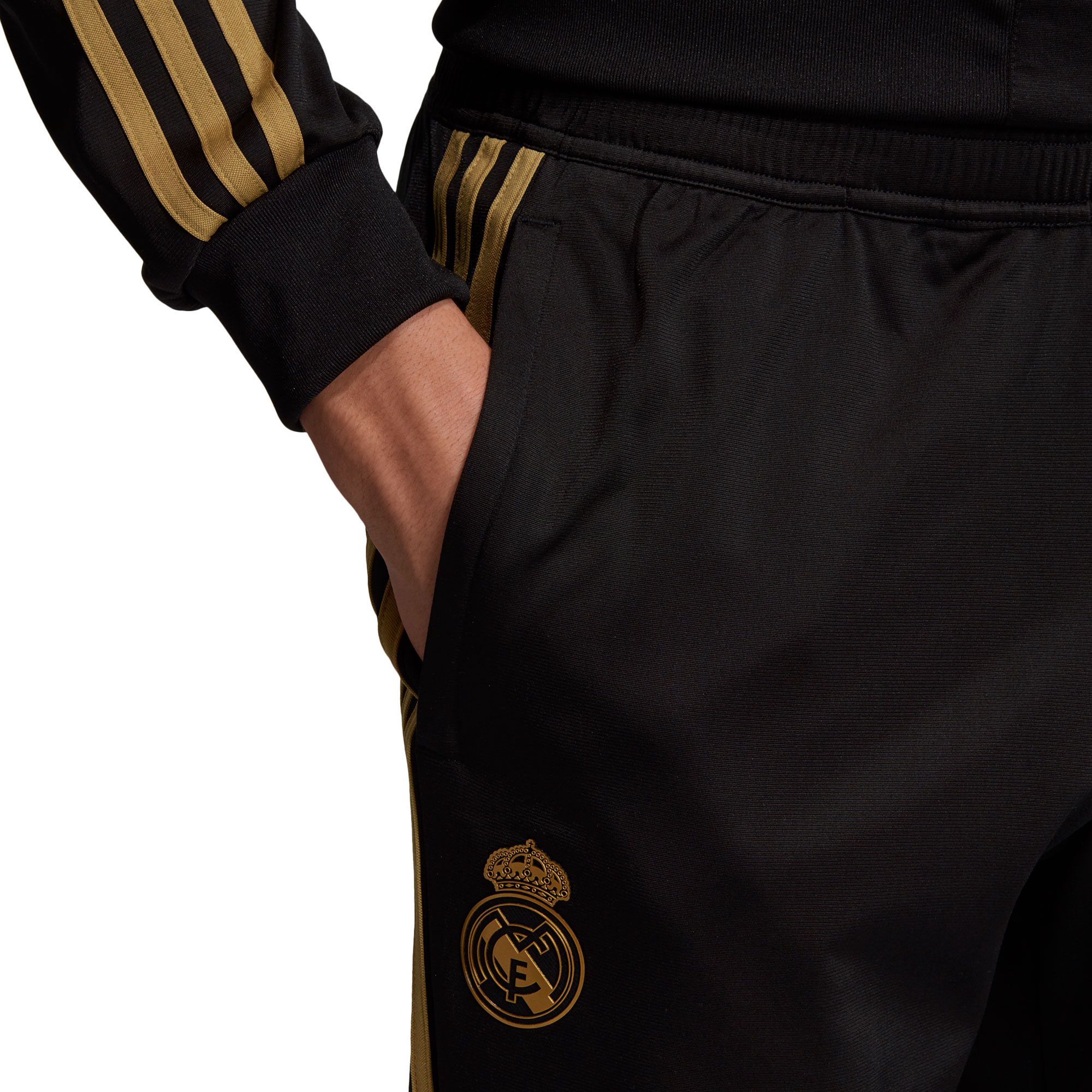 Chándal de Paseo Real Madrid 2019/2020 Negro Dorado - Fútbol Factory