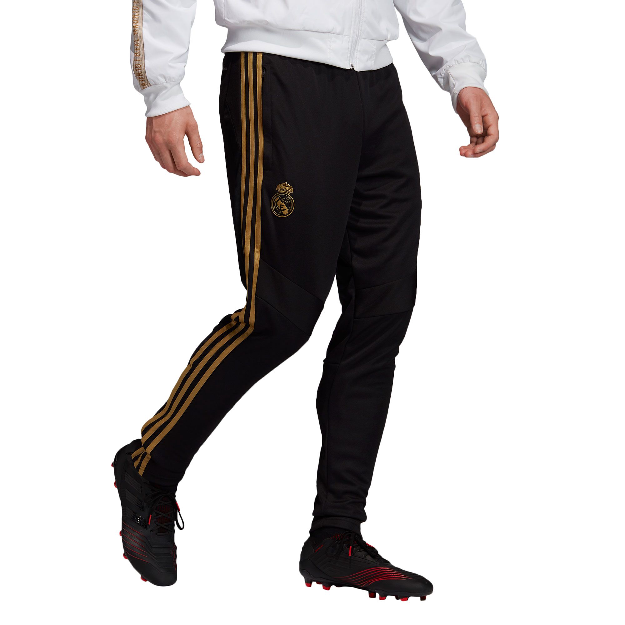Pantalón Largo de Training Real Madrid 2019/2020 Negro Dorado - Fútbol Factory