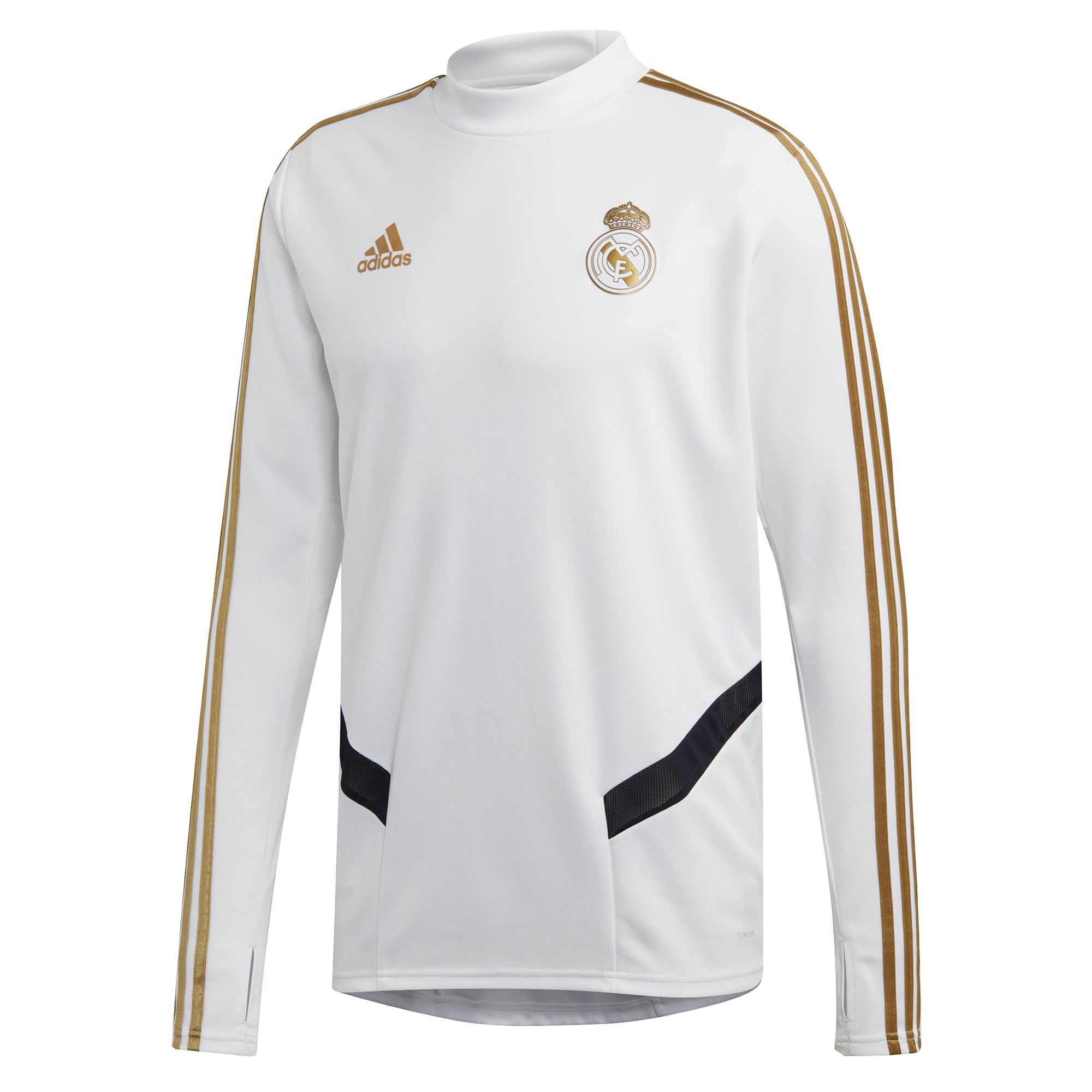 Sudadera de Training Real Madrid 2019/2020 Blanco Dorado - Fútbol Factory