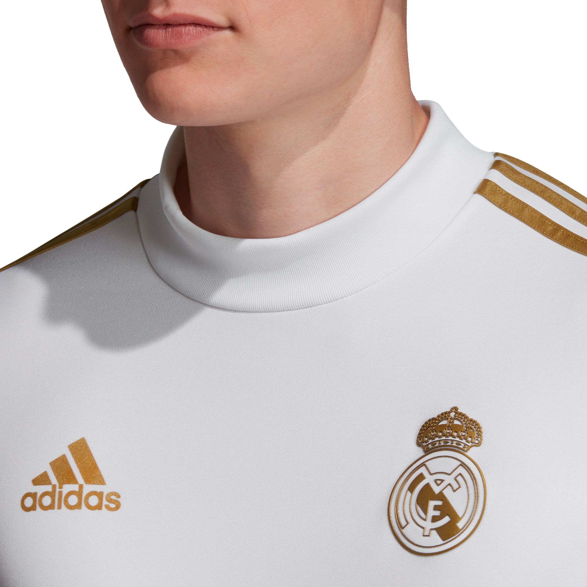 Sudadera de Training Real Madrid 2019/2020 Blanco Dorado - Fútbol Factory