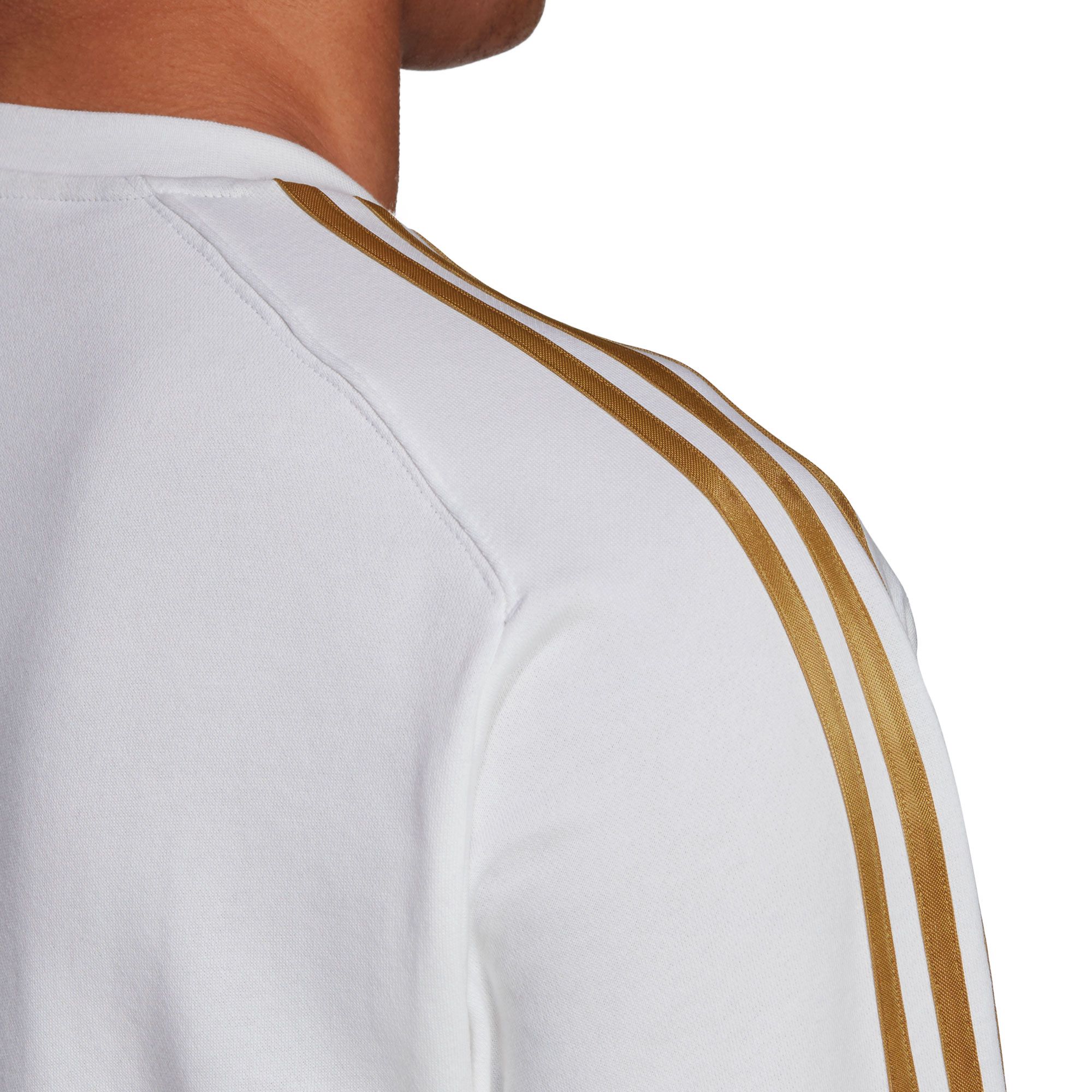 Sudadera de Paseo Real Madrid 2019/2020 Blanco Dorado - Fútbol Factory
