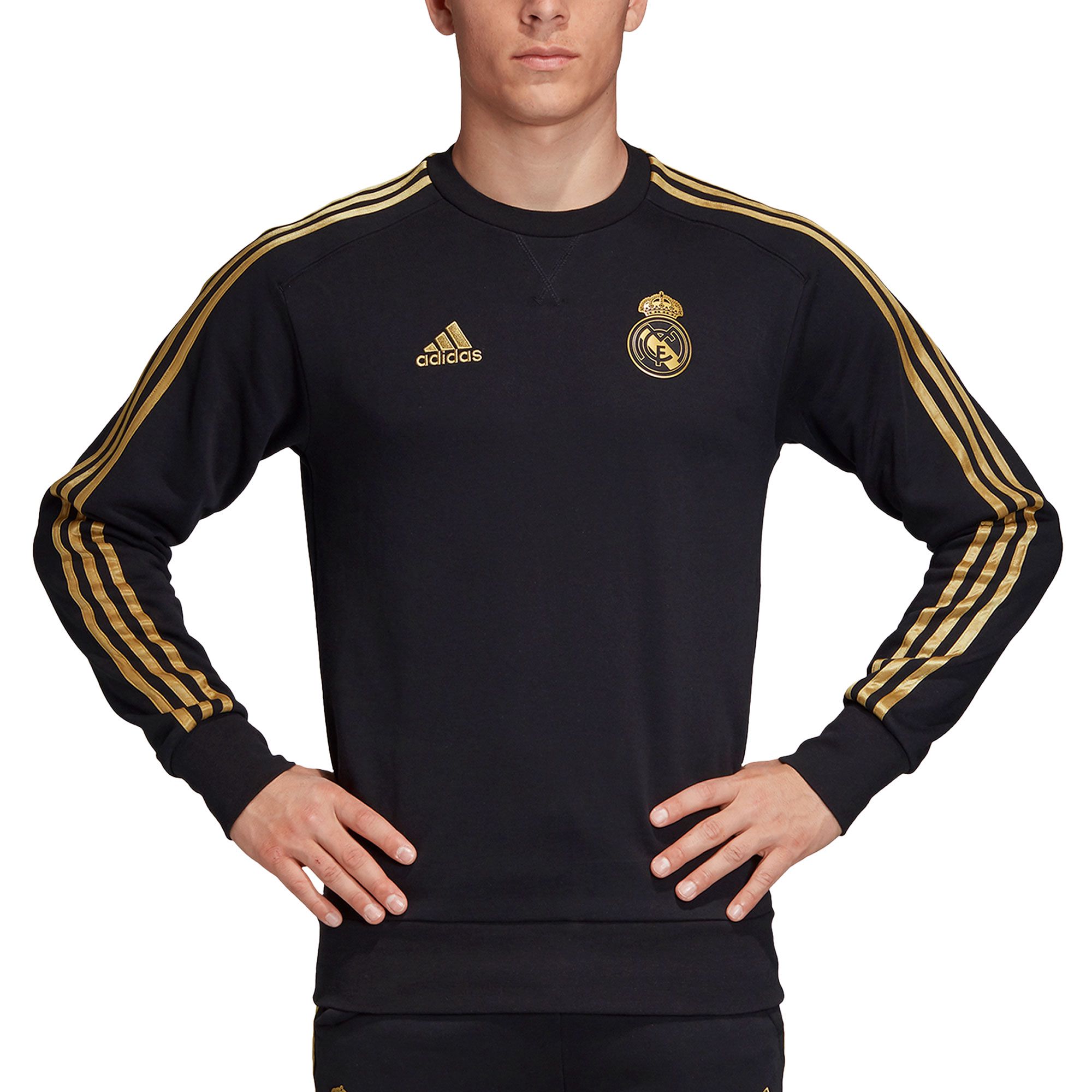 Sudadera de Paseo Real Madrid 2019/2020 Negro Dorado - Fútbol Factory