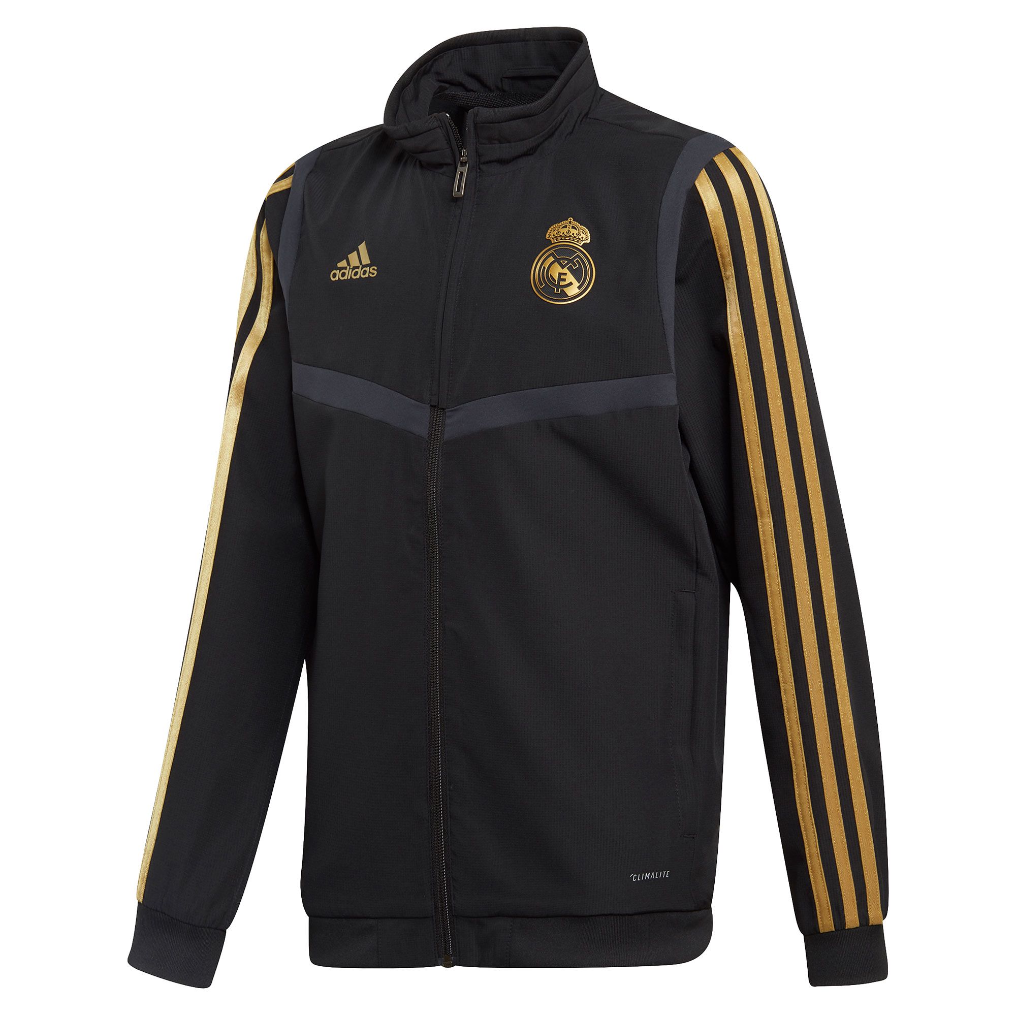 Chándal Pre-Match Real Madrid 2019/2020 Junior Negro Dorado - Fútbol Factory
