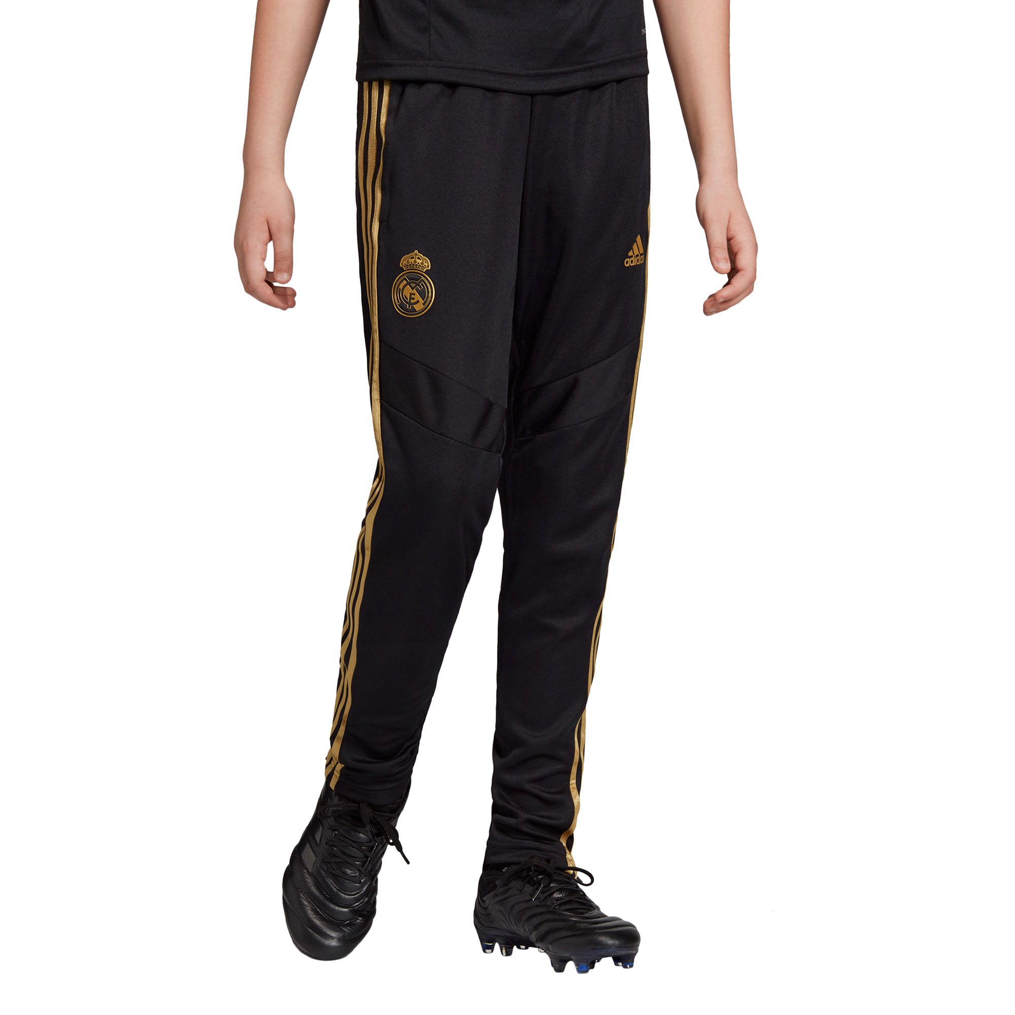 Pantalón Largo de Training Real Madrid 2019/2020 Junior Negro Dorado - Fútbol Factory