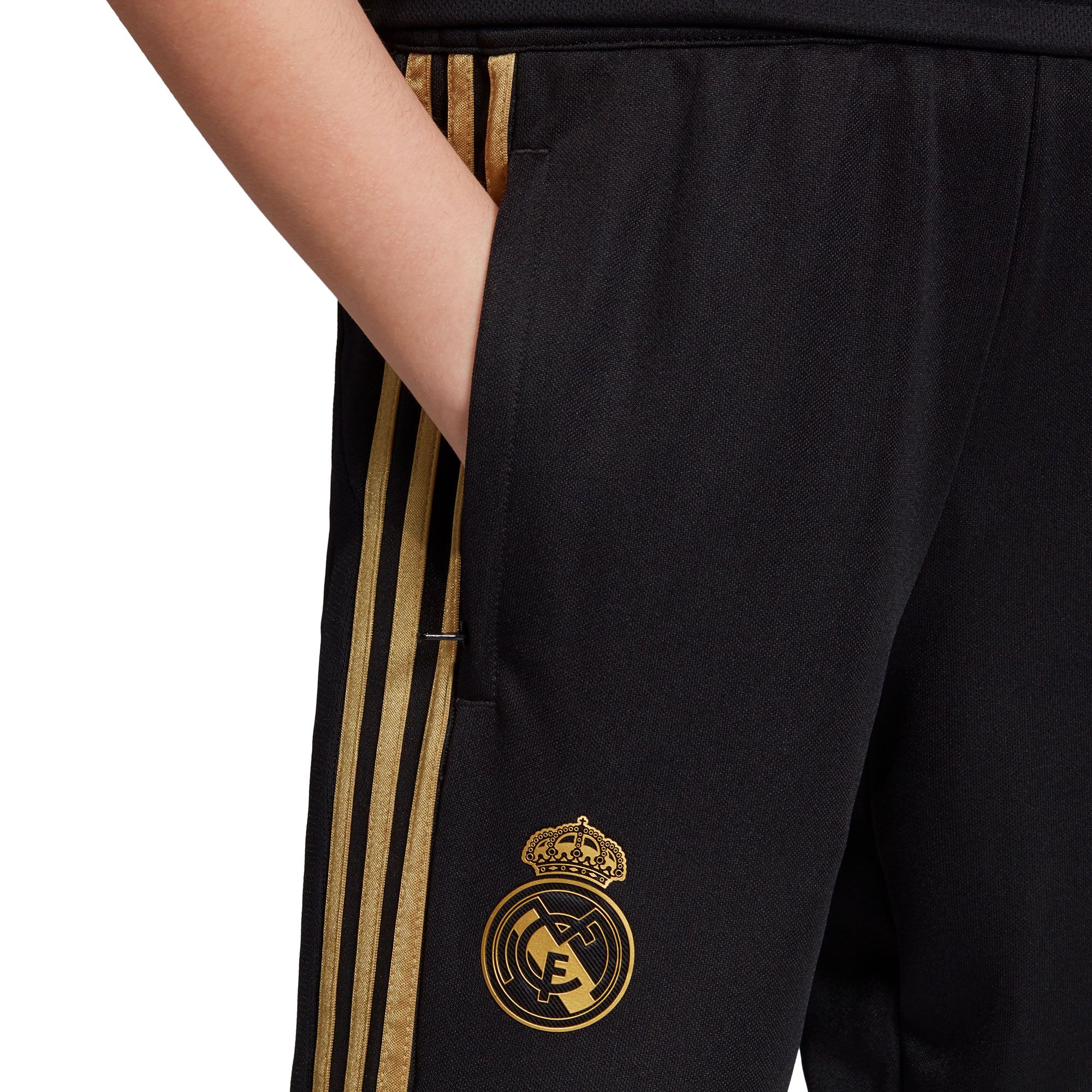 Pantalón Largo de Training Real Madrid 2019/2020 Junior Negro Dorado - Fútbol Factory