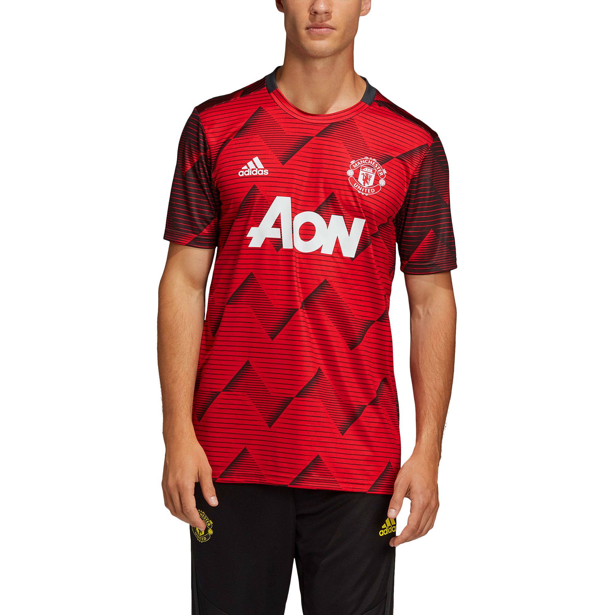 Camiseta Pre-Match Manchester United 2019/2020 Rojo Negro - Fútbol Factory