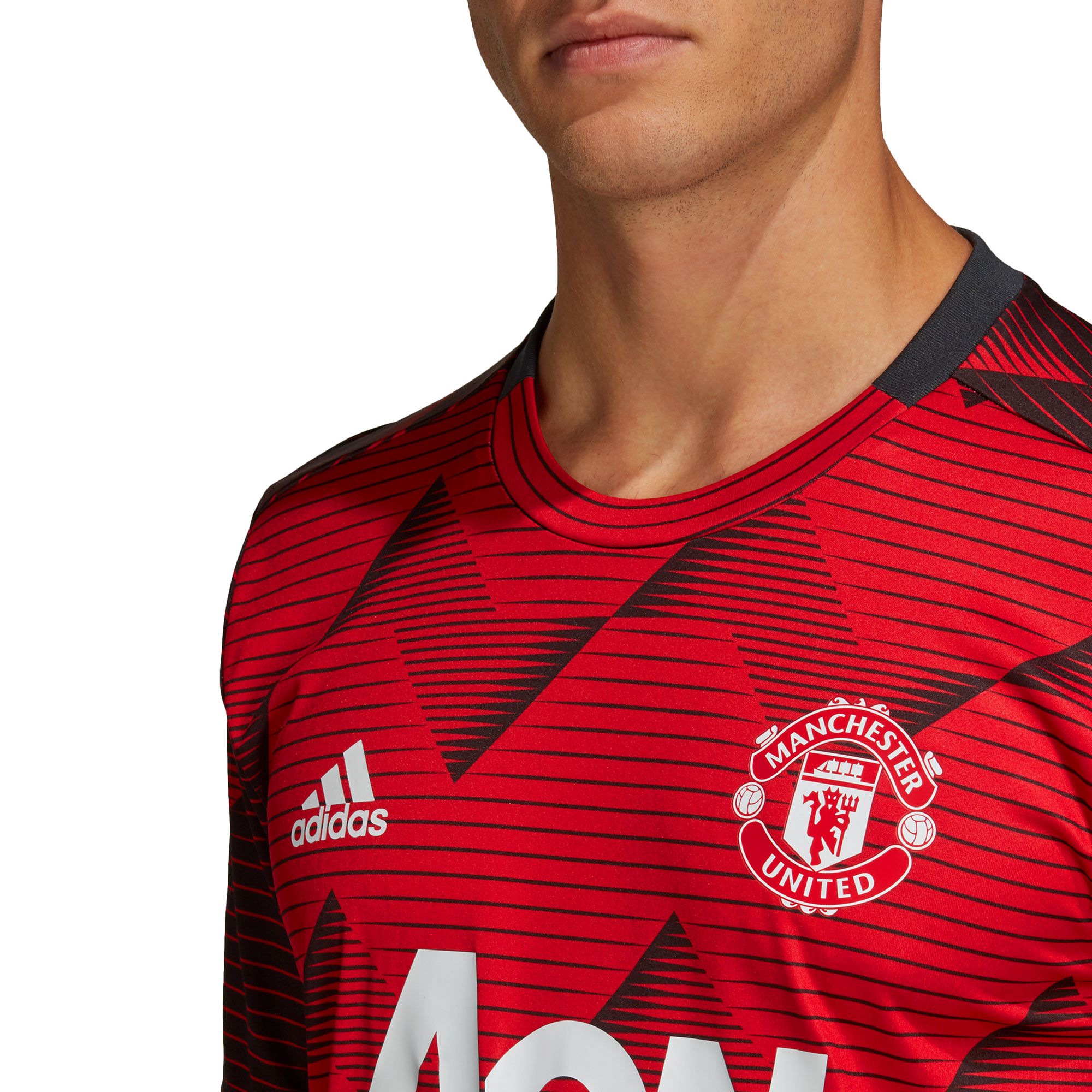 Camiseta Pre-Match Manchester United 2019/2020 Rojo Negro - Fútbol Factory