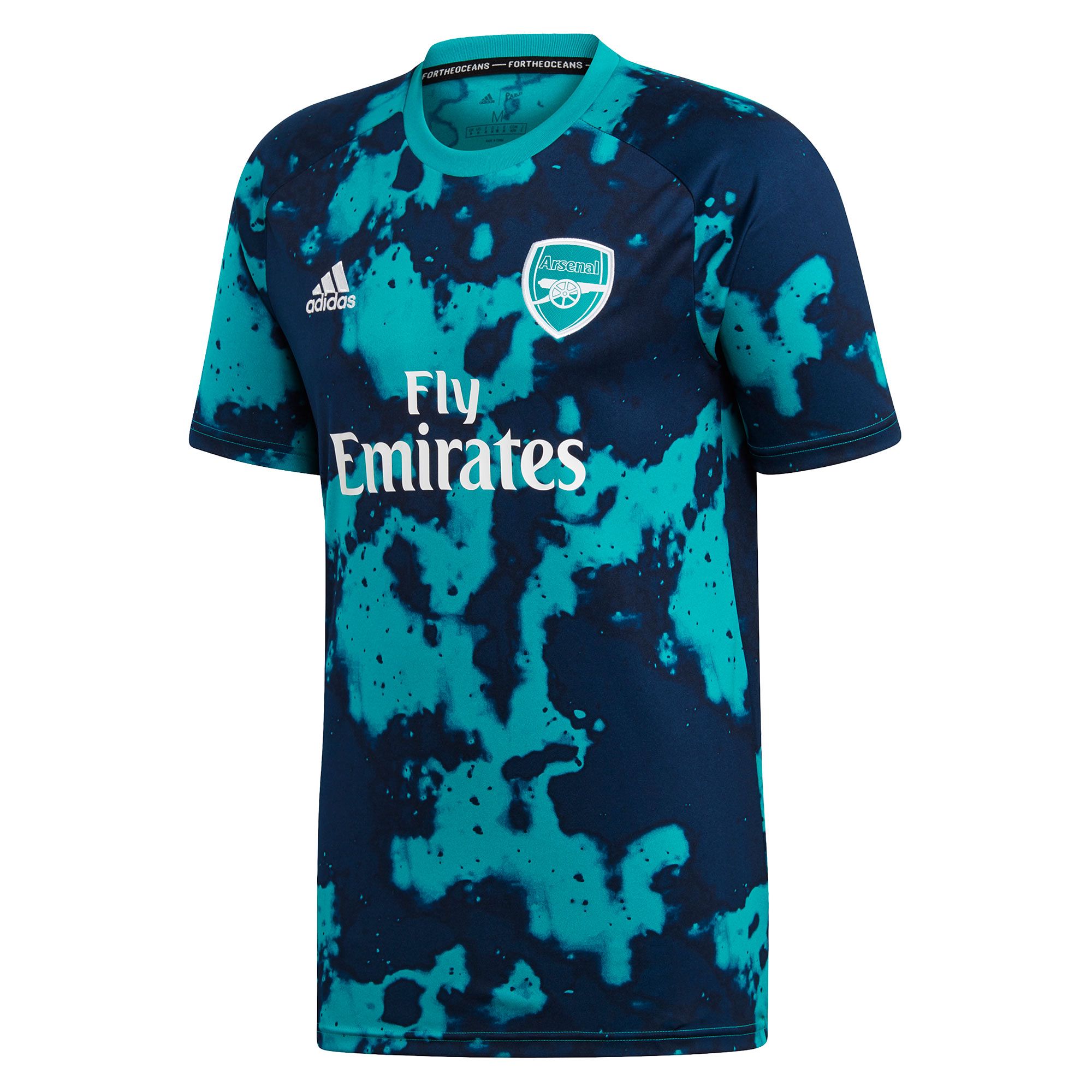 Camiseta Pre-Match Arsenal FC 2019/2020 Parley Verde Negro - Fútbol Factory