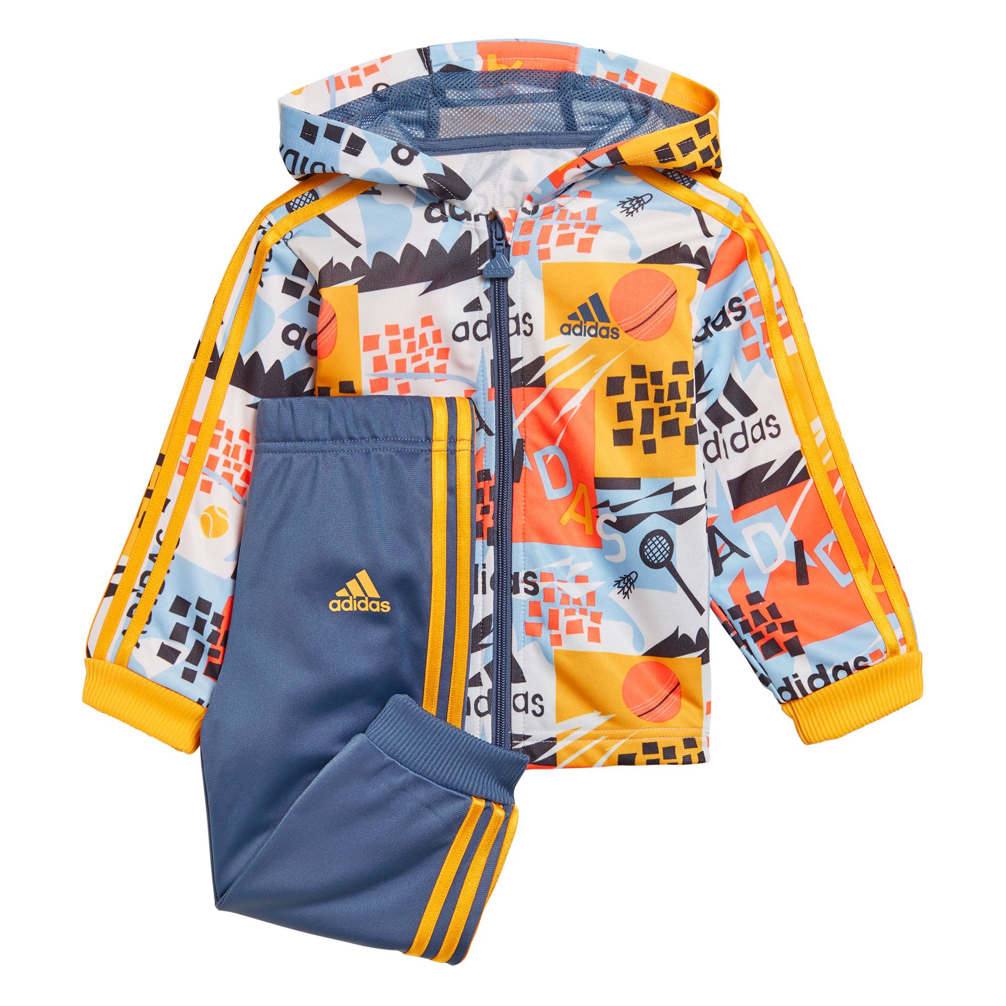 Chándal Shiny Capucha Bebé Naranja - Fútbol Factory
