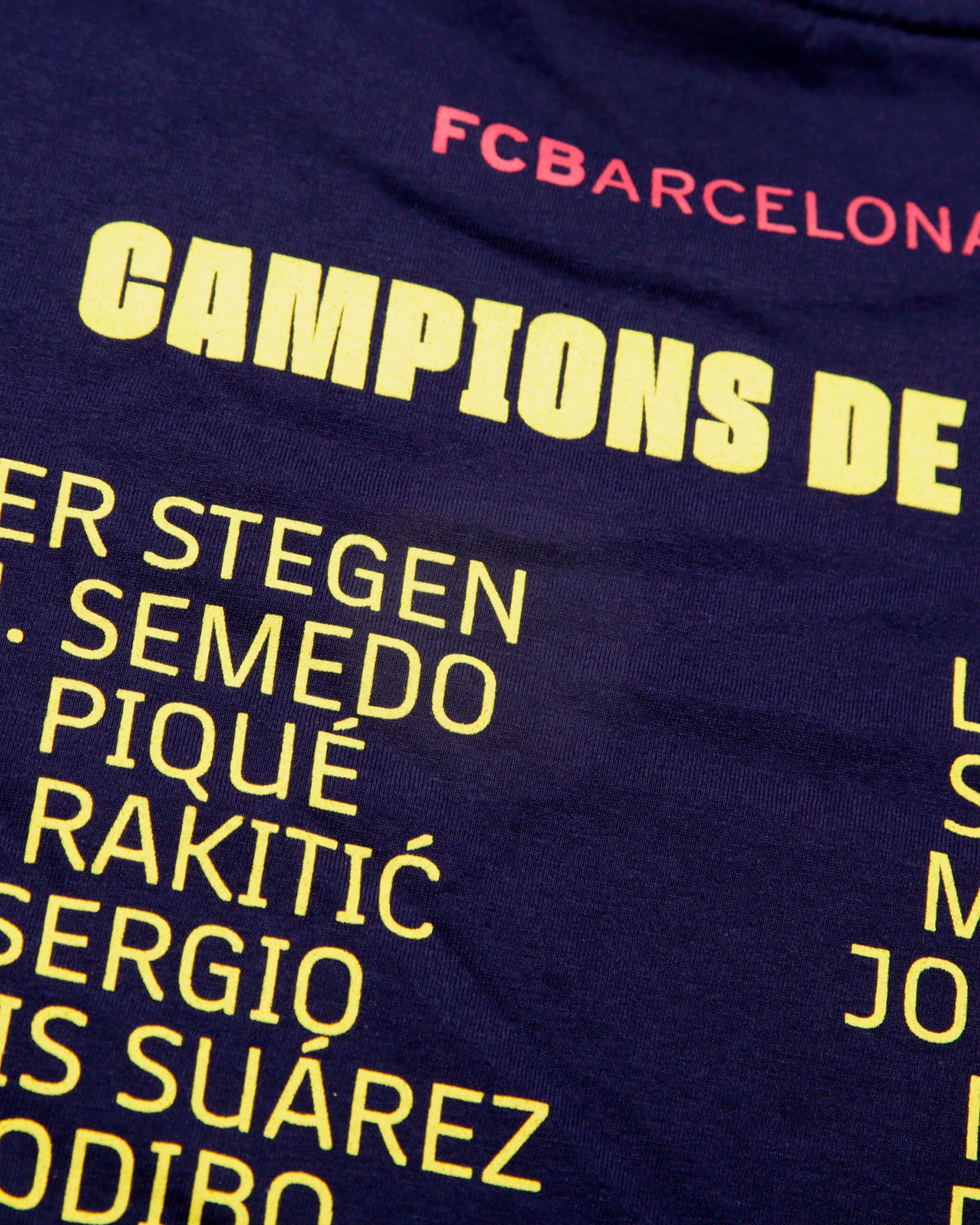 Camiseta FC Barcelona Campeones de Liga 2018/2019 Junior Azul Marino - Fútbol Factory