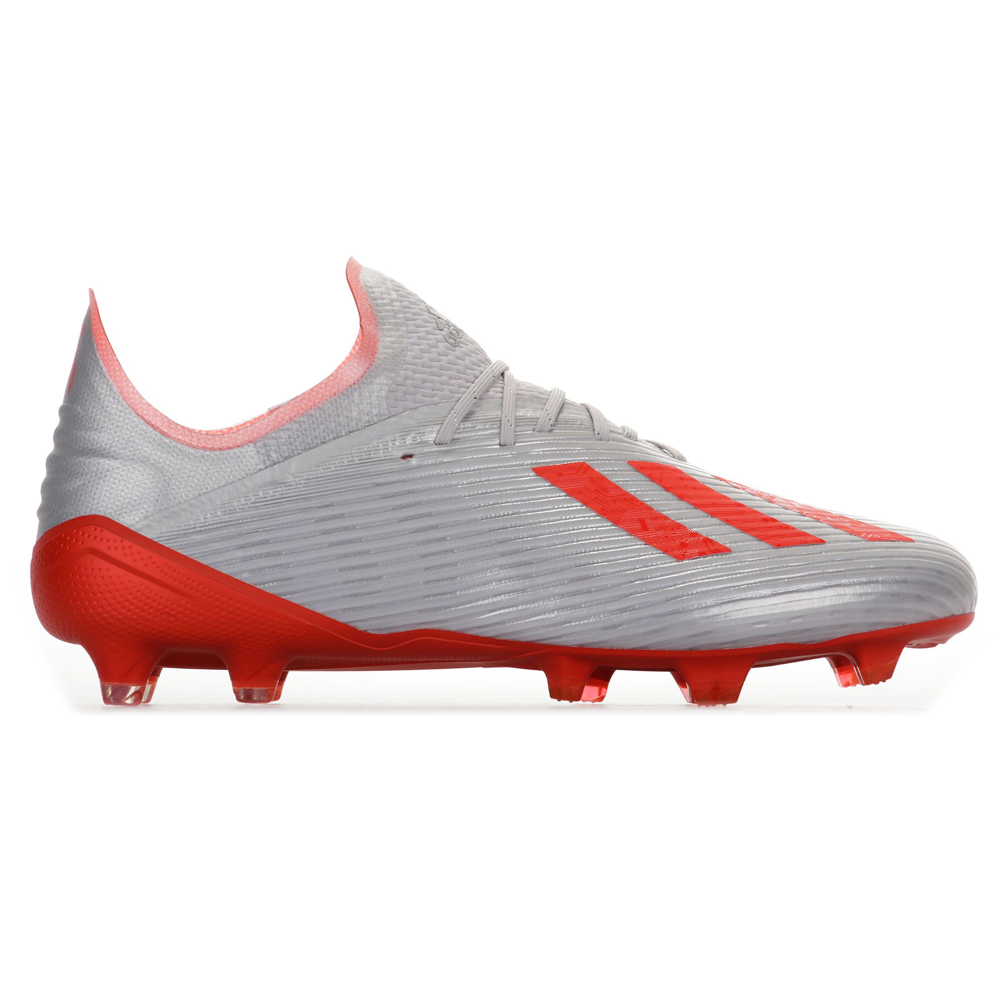 Botas de Fútbol X 19.1 FG Plata Rojo - Fútbol Factory