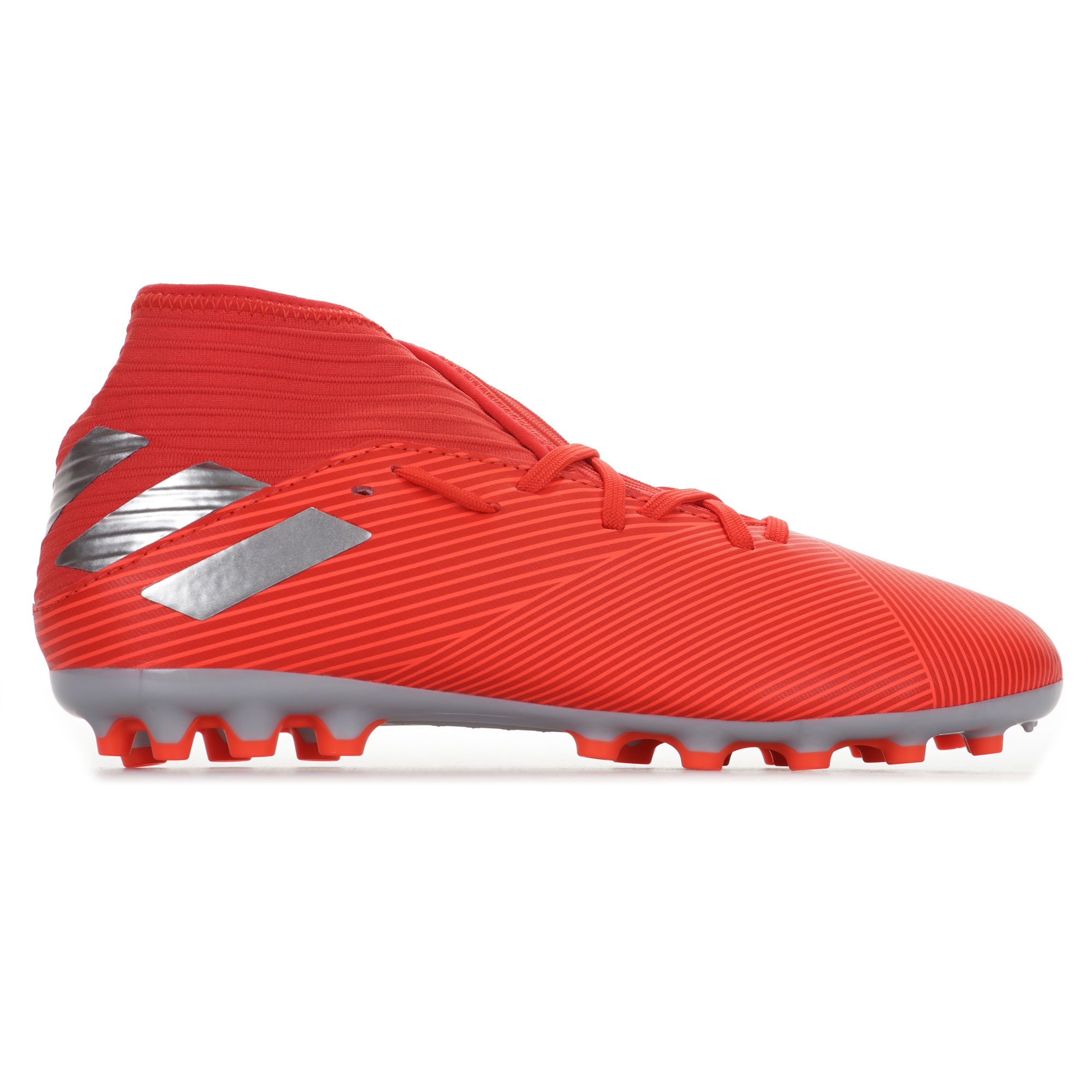 Botas de fútbol Nemeziz 19.3 AG Junior Rojo Plata - Fútbol Factory