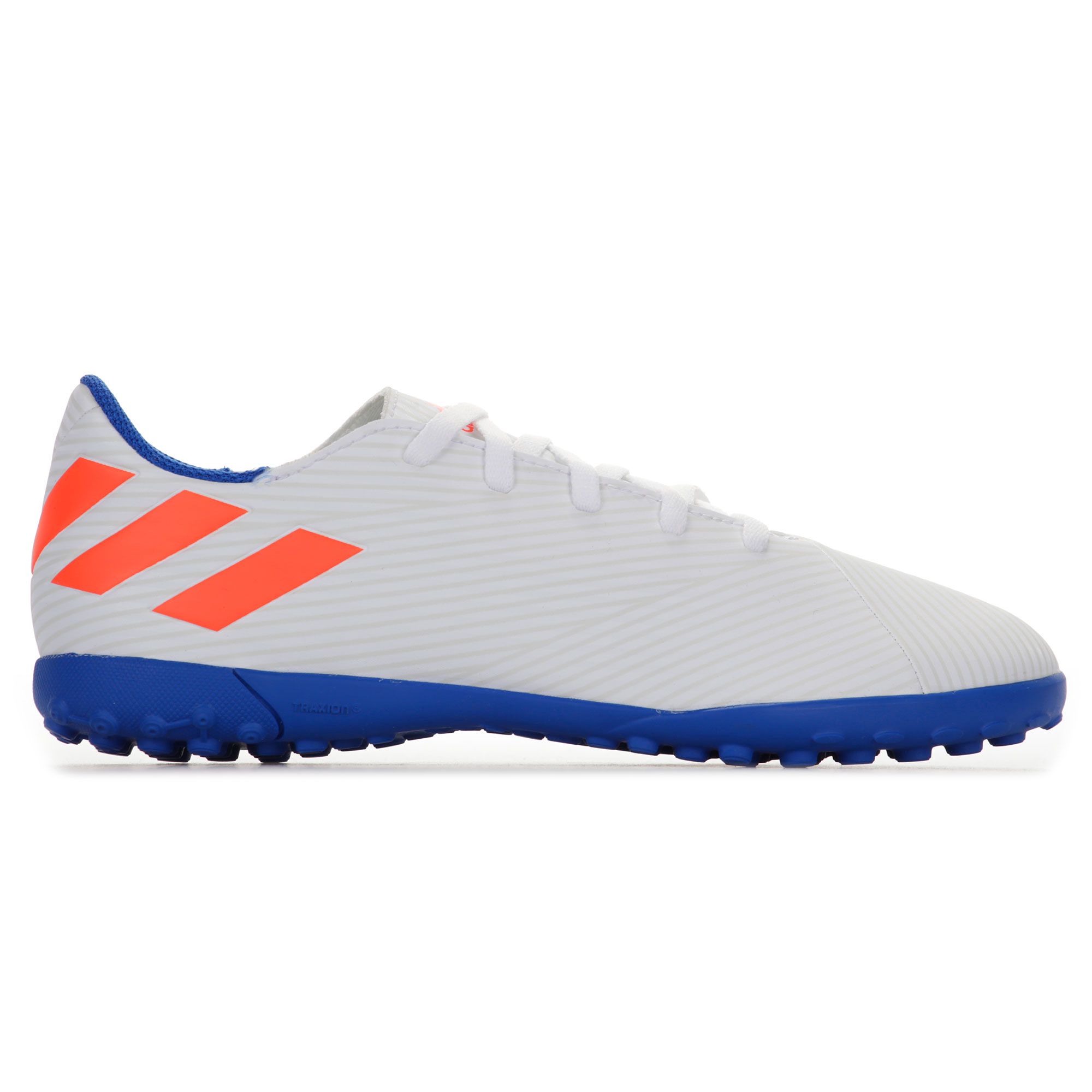 Botas de Fútbol Nemeziz Messi 19.4 Multitaco Junior Blanco Azul - Fútbol Factory