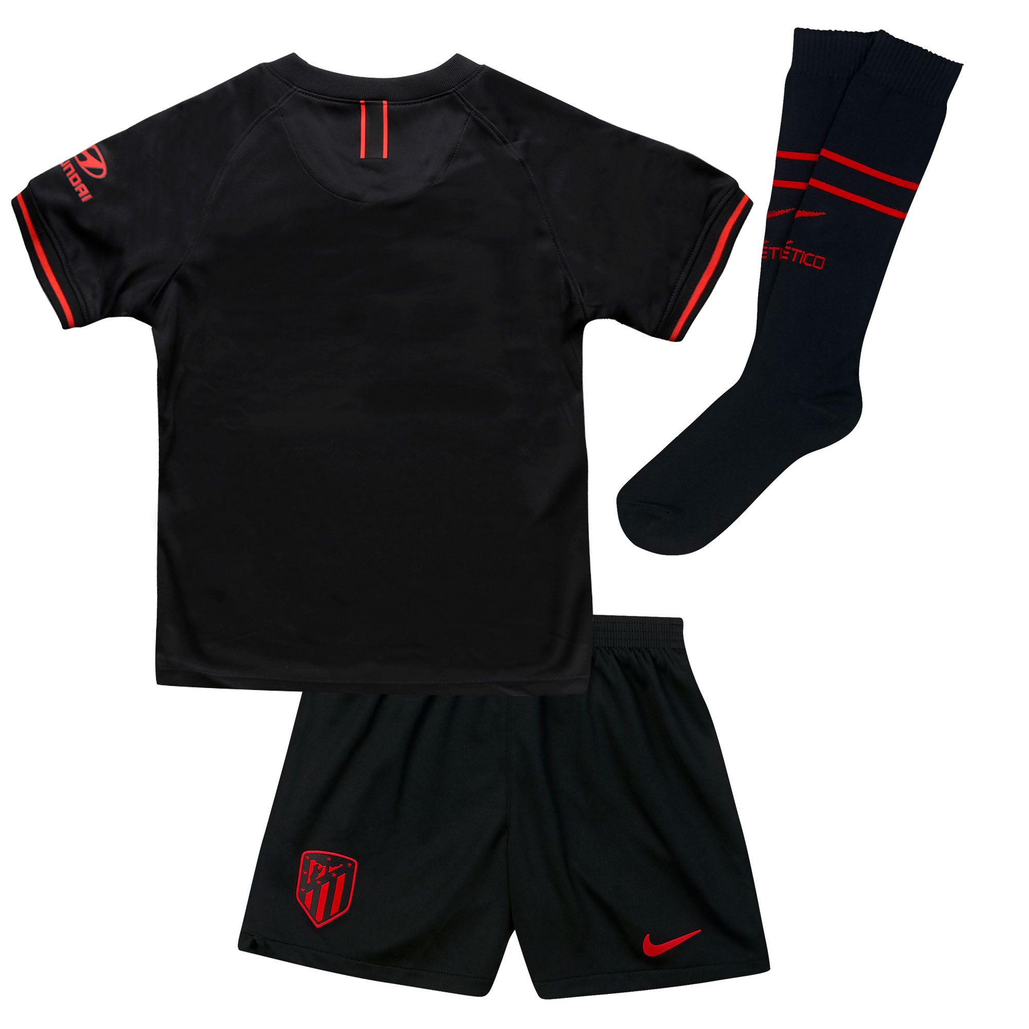 Conjunto 2ª Atlético de Madrid 2019/2020 Infantil Negro - Fútbol Factory