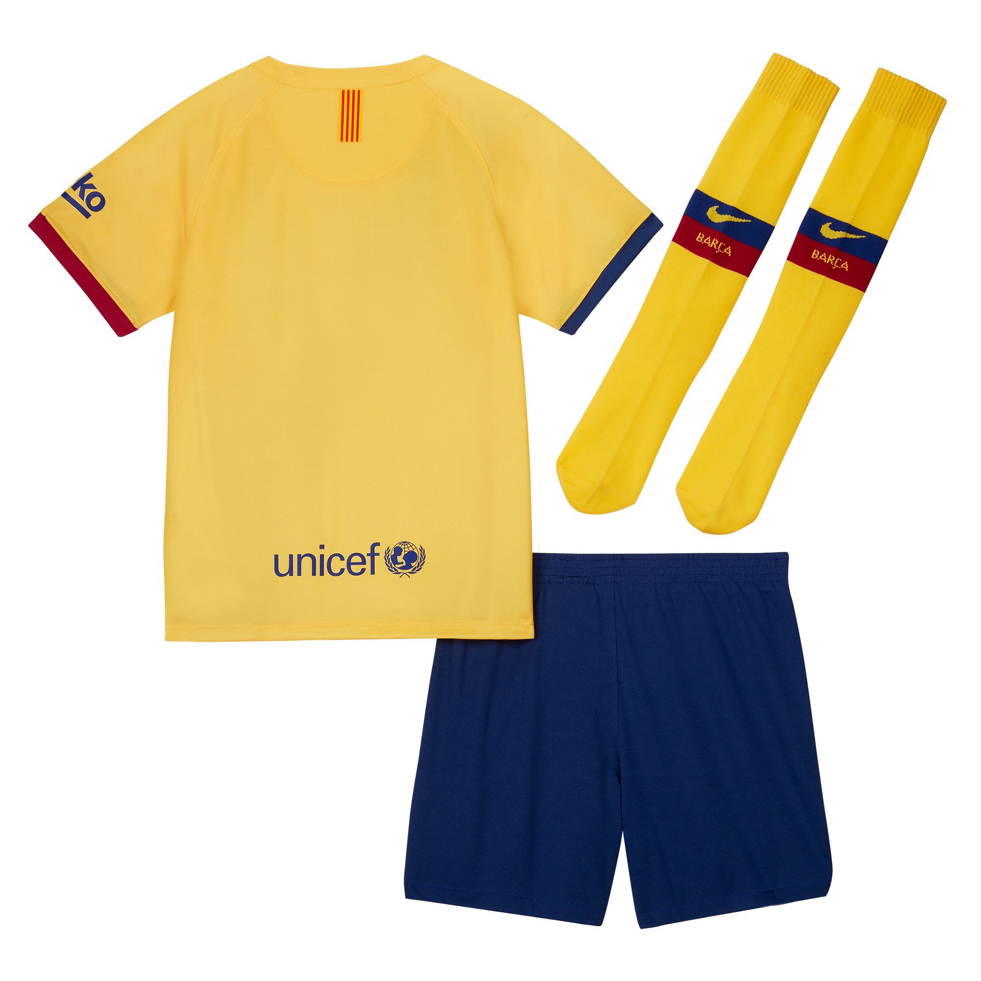 Conjunto 2ª FC Barcelona 2019/2020 Infantil Amarillo - Fútbol Factory