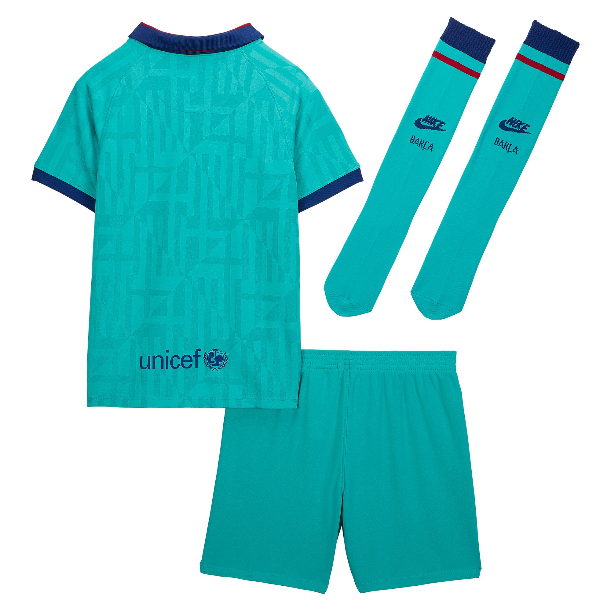 Conjunto 3ª FC Barcelona 2019/2020 Infantil Verde - Fútbol Factory
