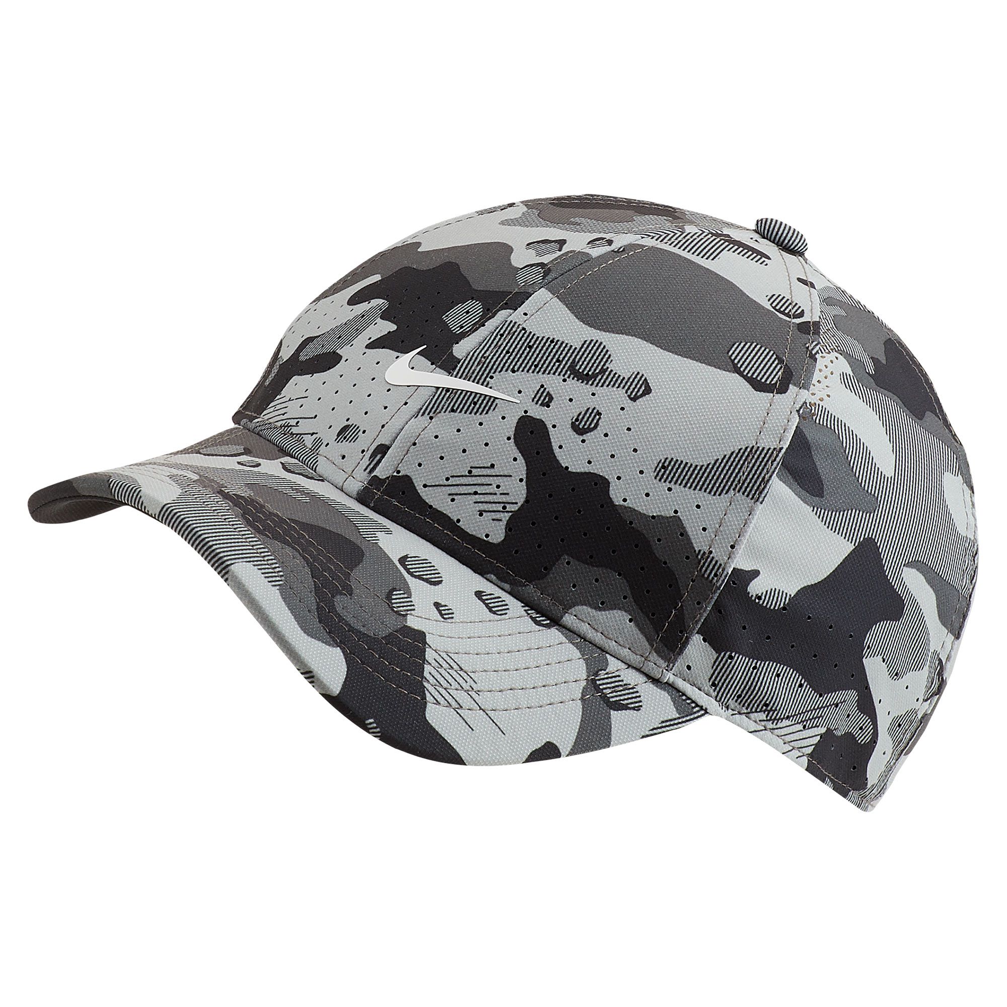 Gorra de Running AeroBill Gris Camo - Fútbol Factory