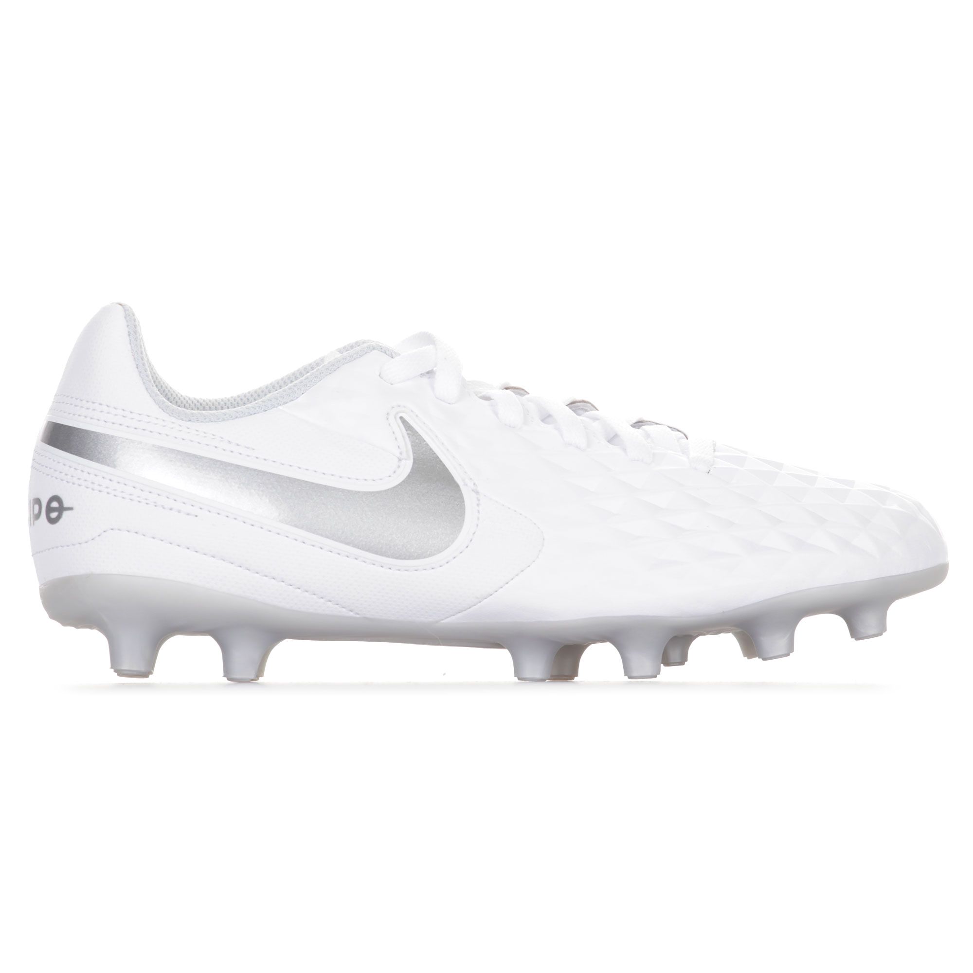 Botas de Fútbol Tiempo Legend 8 Club Junior FG/MG Blanco Plata - Fútbol Factory