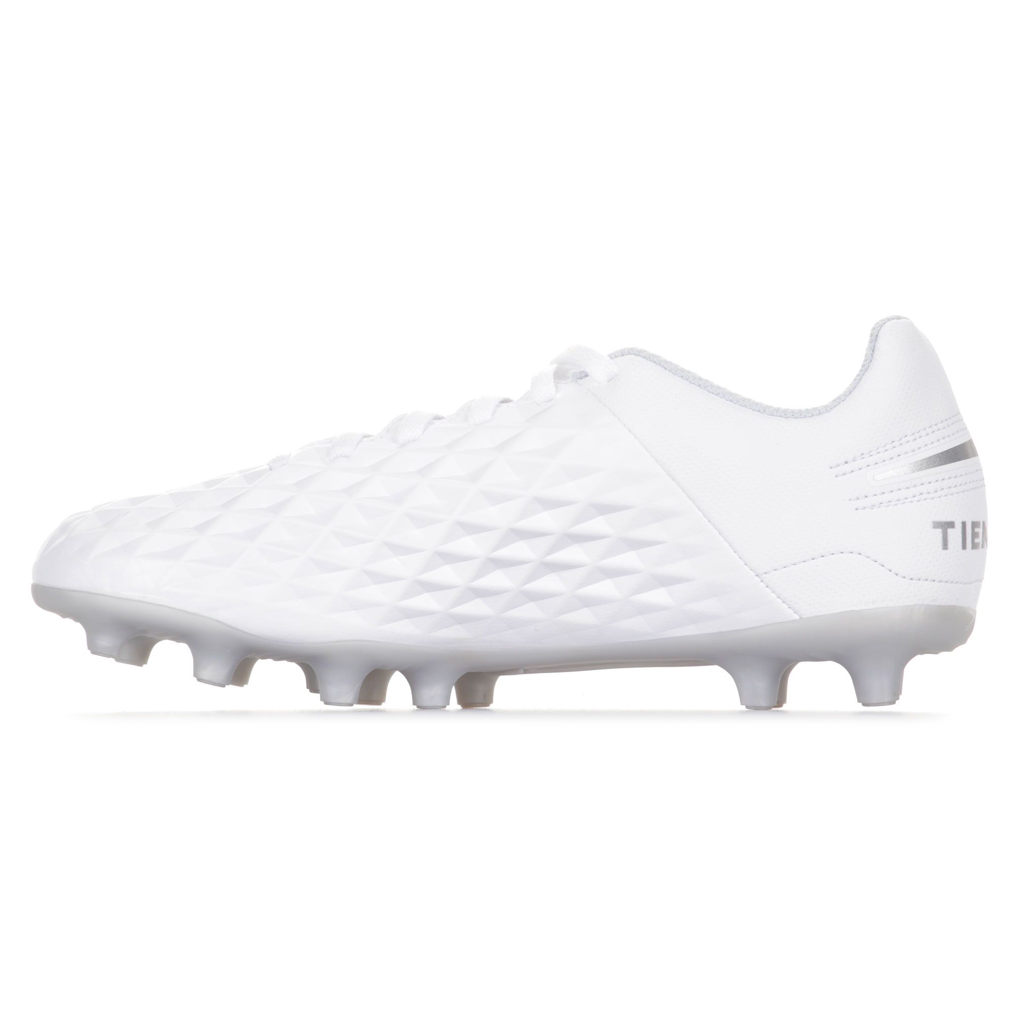 Botas de Fútbol Tiempo Legend 8 Club Junior FG/MG Blanco Plata - Fútbol Factory
