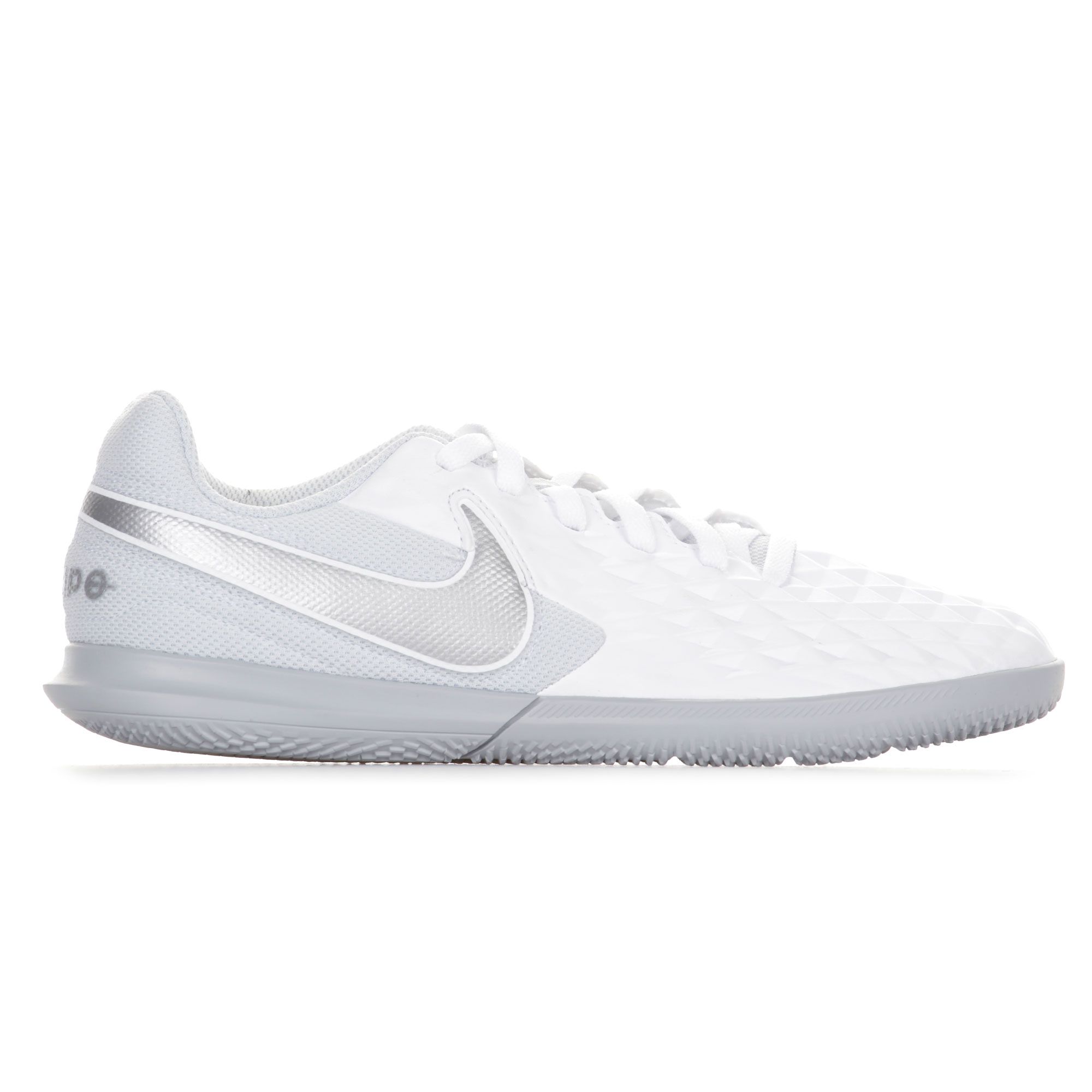 Zapatillas de Fútbol Sala Tiempo Legend 8 Club Junior Blanco Plata - Fútbol Factory