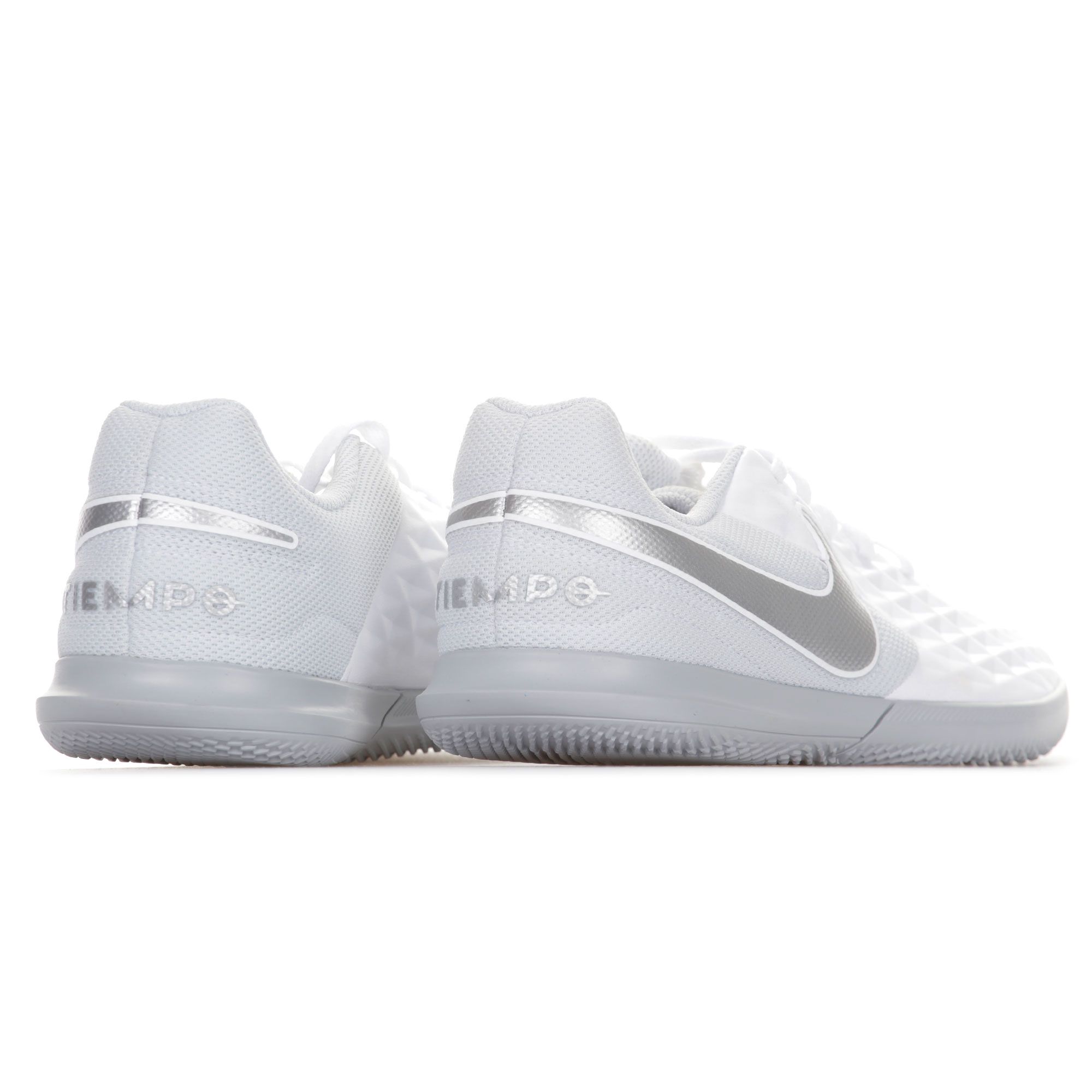 Zapatillas de Fútbol Sala Tiempo Legend 8 Club Junior Blanco Plata - Fútbol Factory