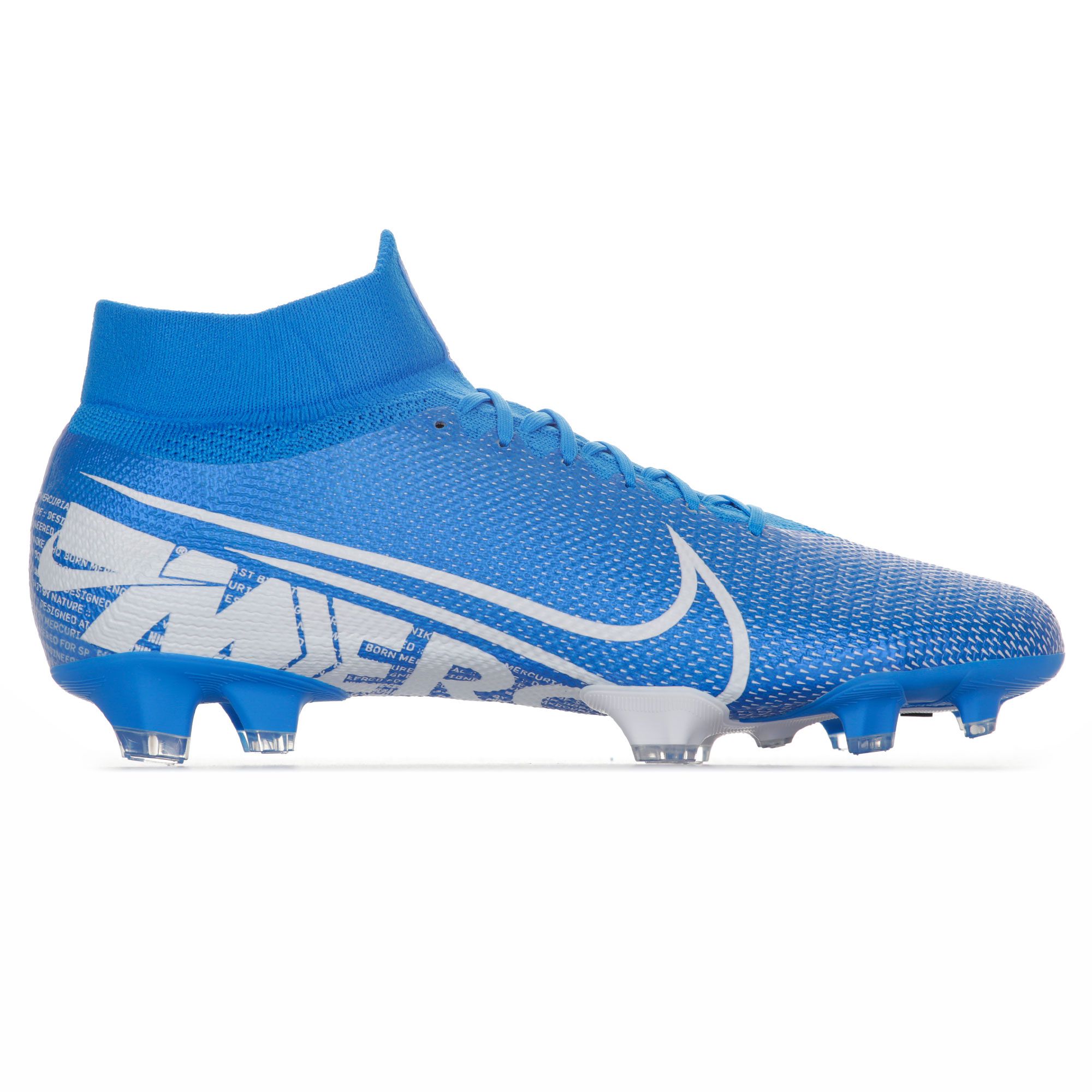 Botas de Fútbol Mercurial Superfly 7 Pro FG Azul Blanco - Fútbol Factory