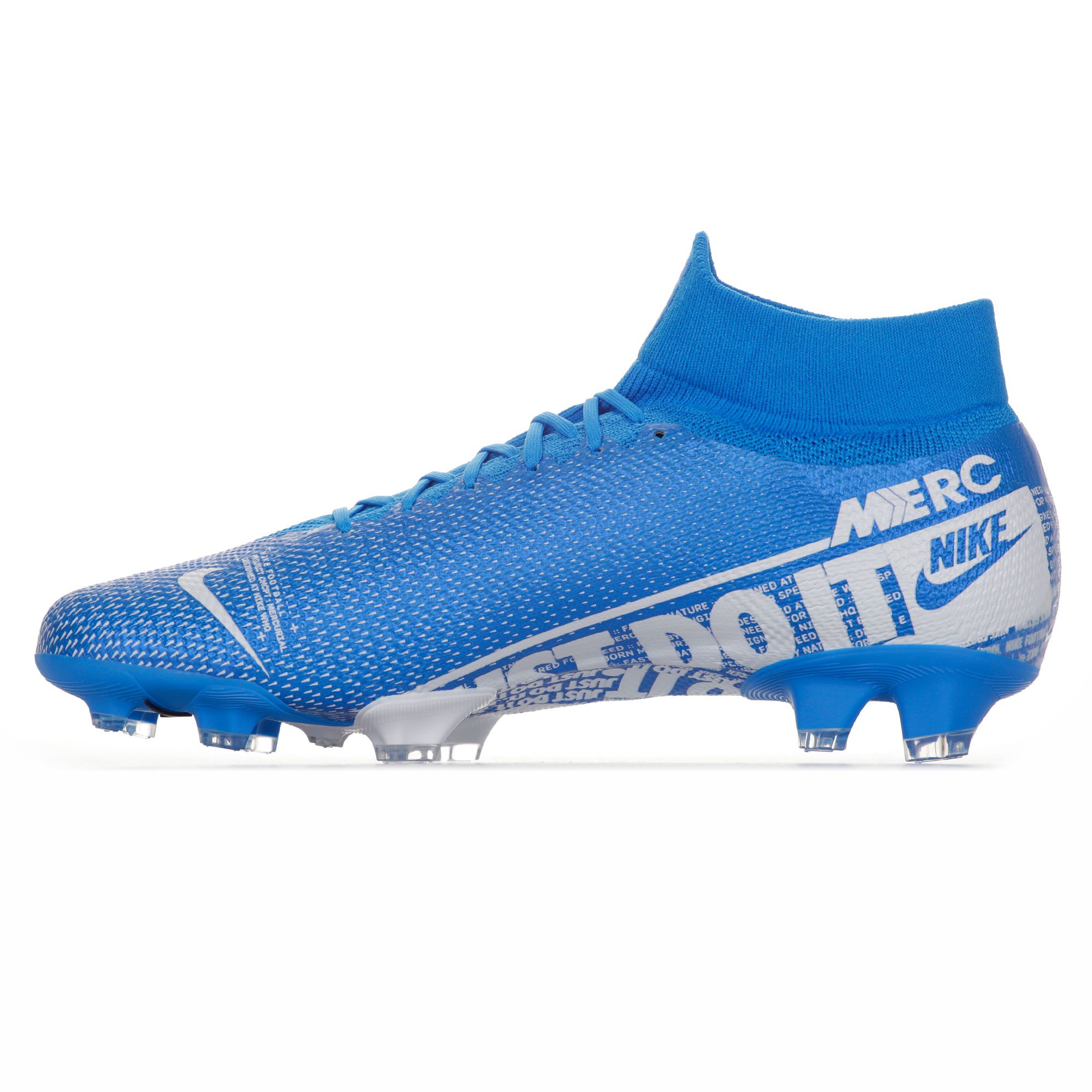 Botas de Fútbol Mercurial Superfly 7 Pro FG Azul Blanco - Fútbol Factory