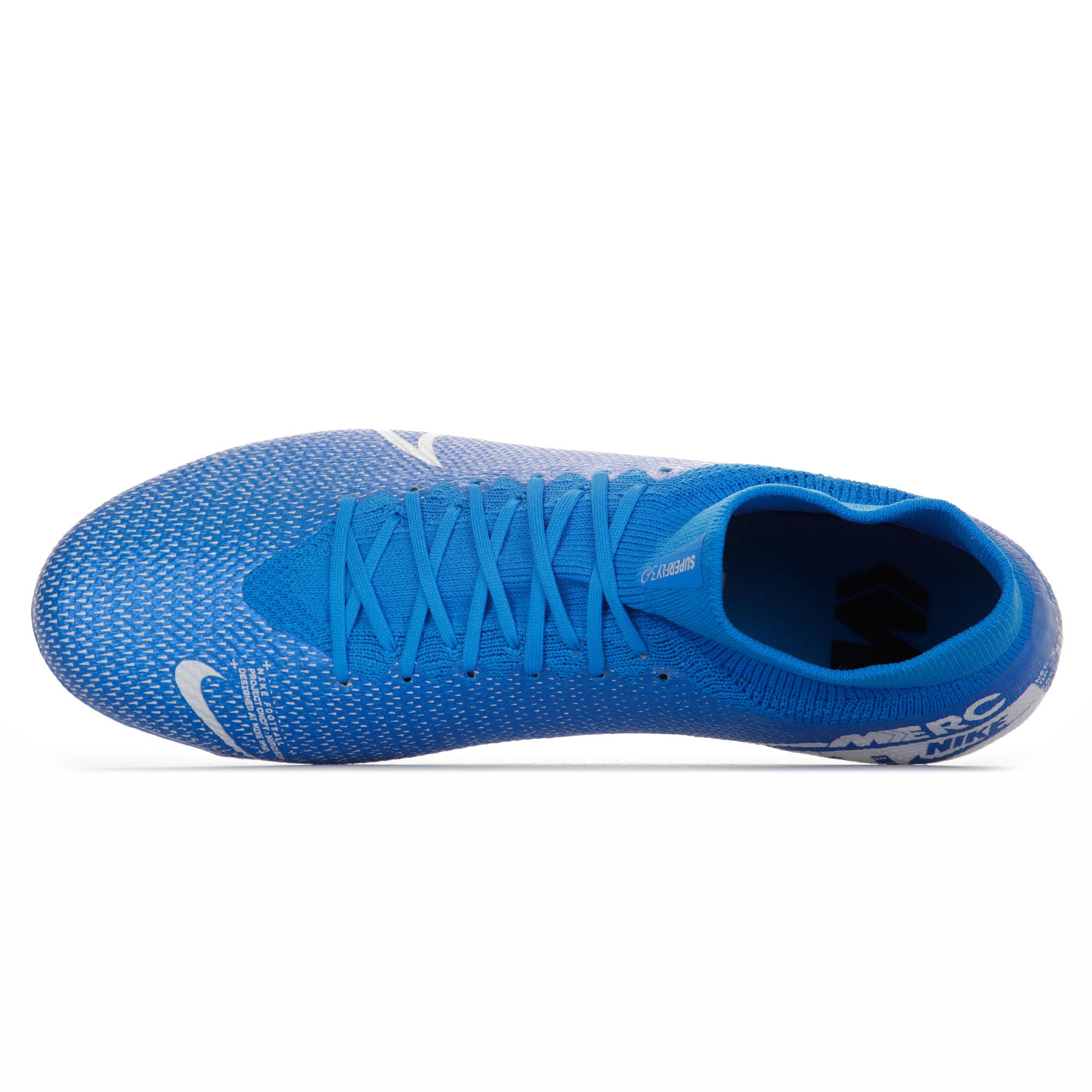 Botas de Fútbol Mercurial Superfly 7 Pro FG Azul Blanco - Fútbol Factory