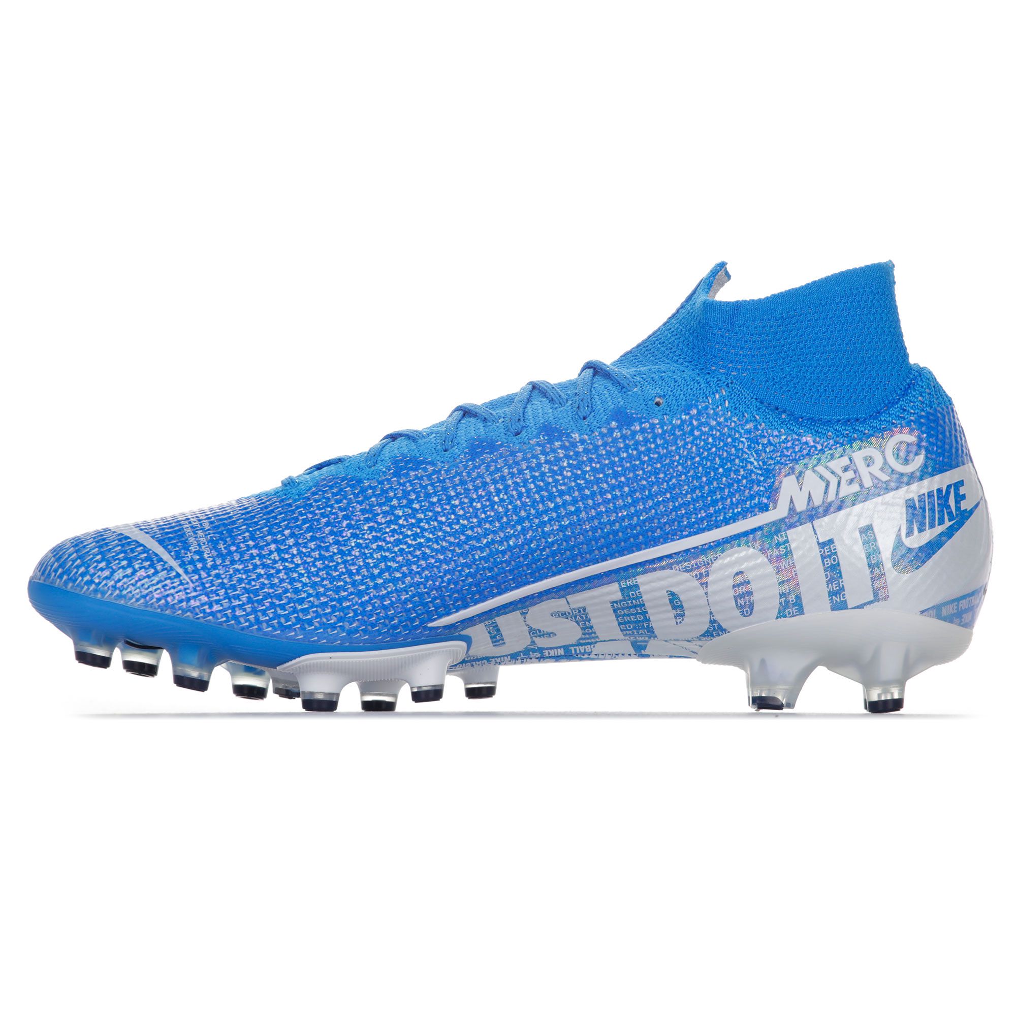 Botas de fútbol Mercurial Superfly 7 Elite AG-Pro Azul Blanco - Fútbol Factory
