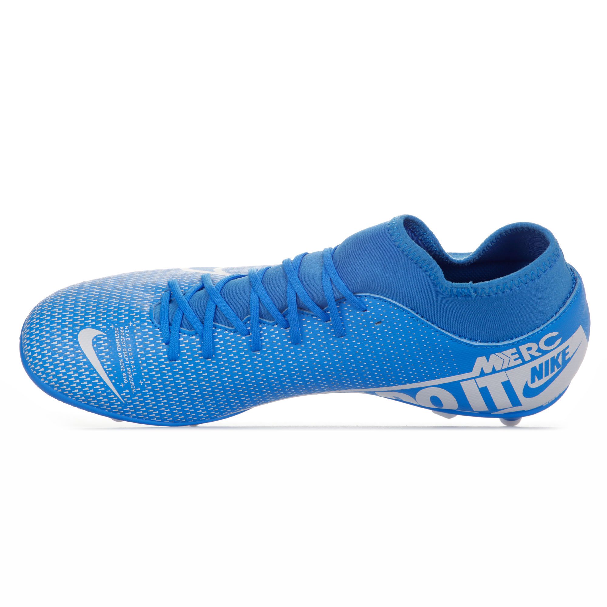 Botas de Fútbol Mercurial Superfly 7 Club FG/MG Azul Blanco - Fútbol Factory
