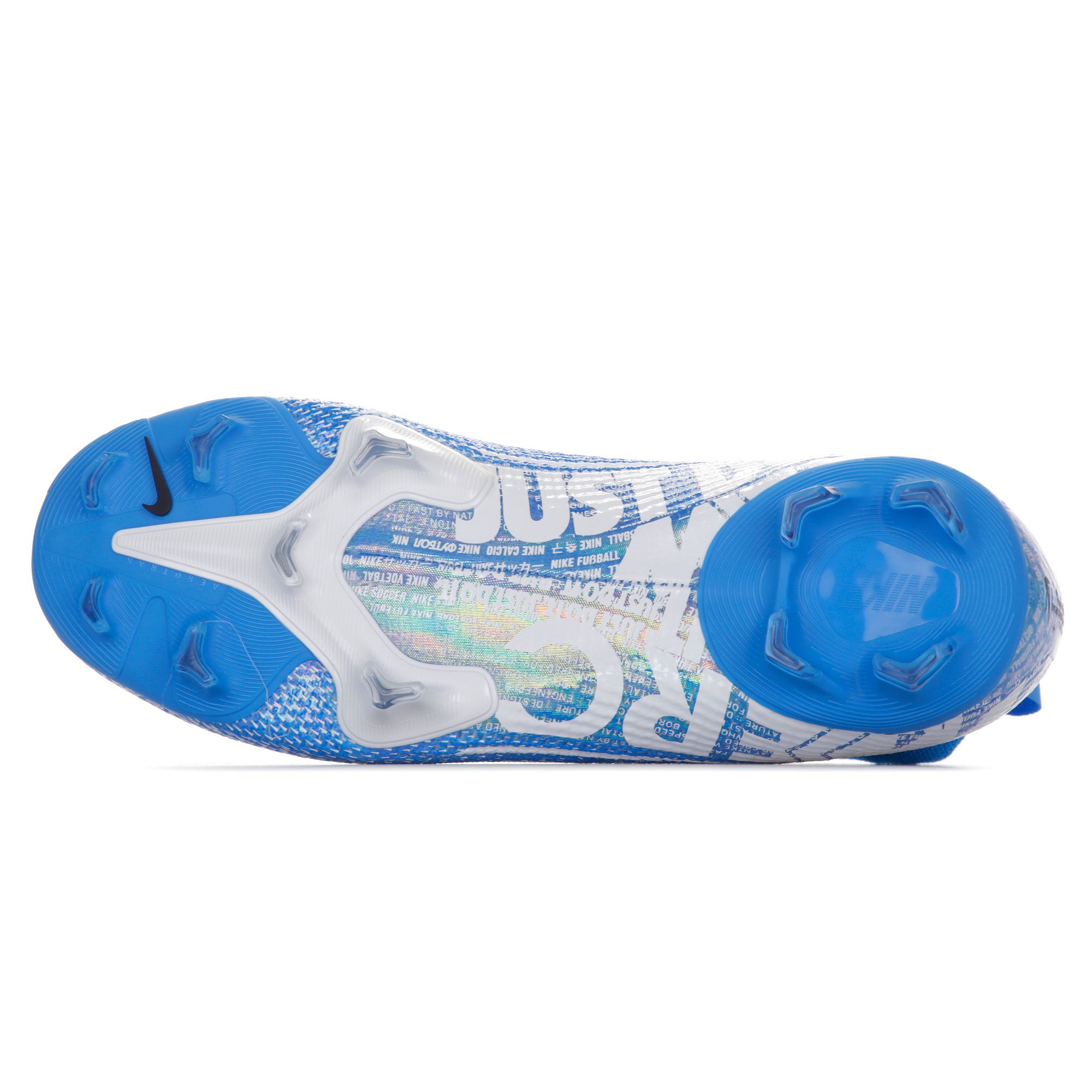 Botas de fútbol Mercurial Superfly 7 Elite FG Junior Azul Blanco - Fútbol Factory