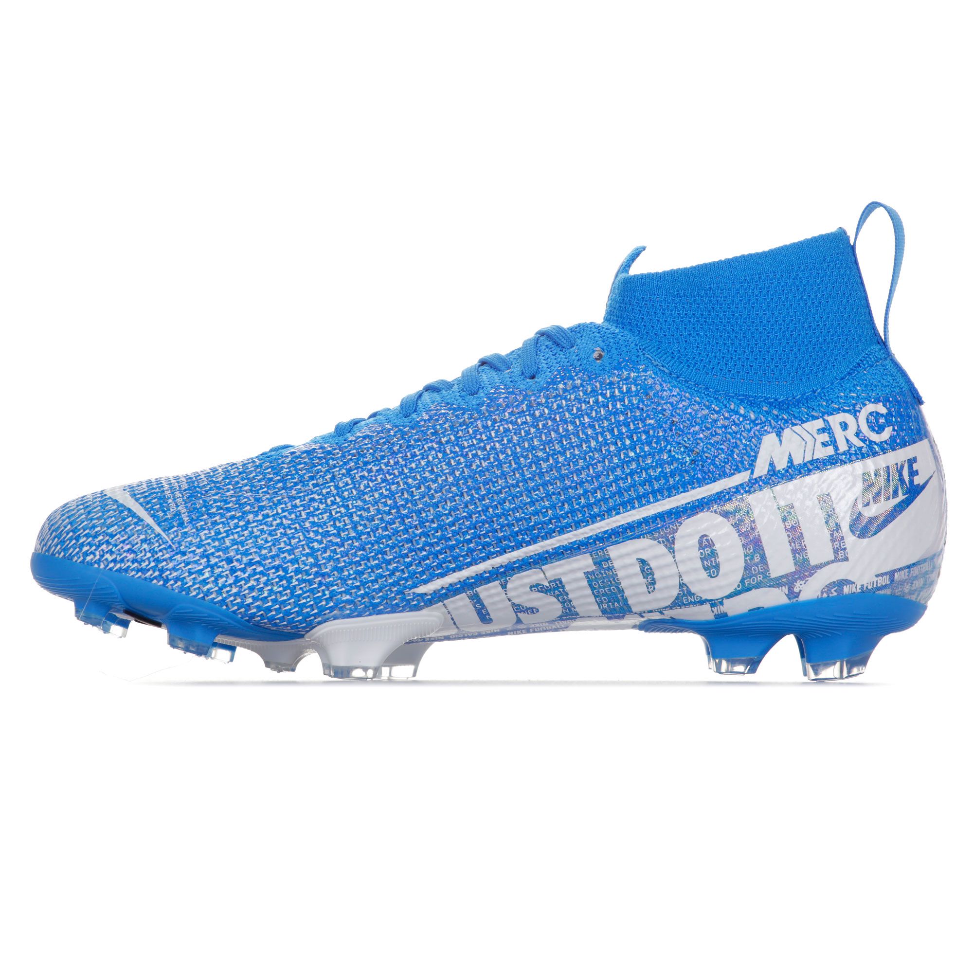 Botas de fútbol Mercurial Superfly 7 Elite FG Junior Azul Blanco - Fútbol Factory