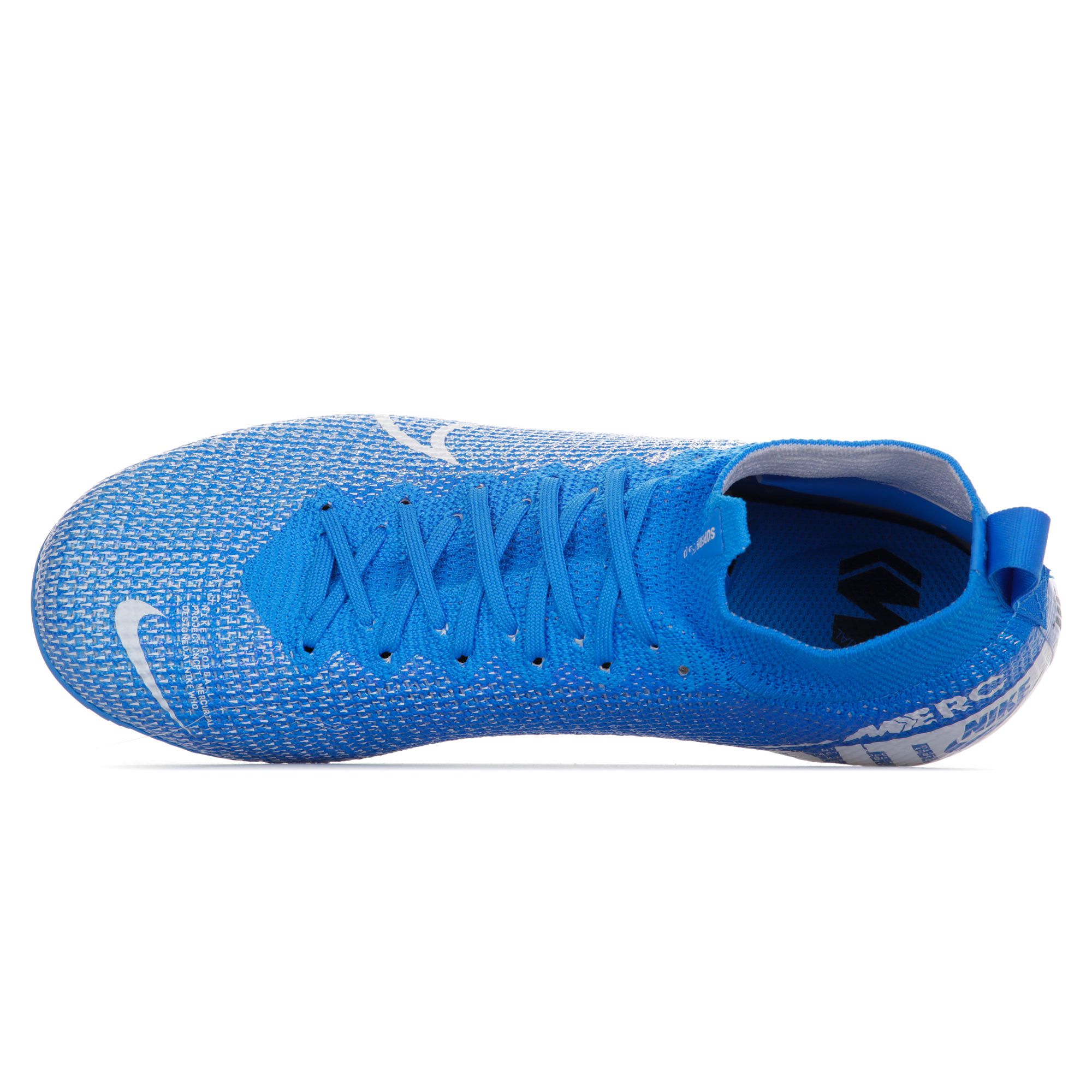Botas de fútbol Mercurial Superfly 7 Elite FG Junior Azul Blanco - Fútbol Factory
