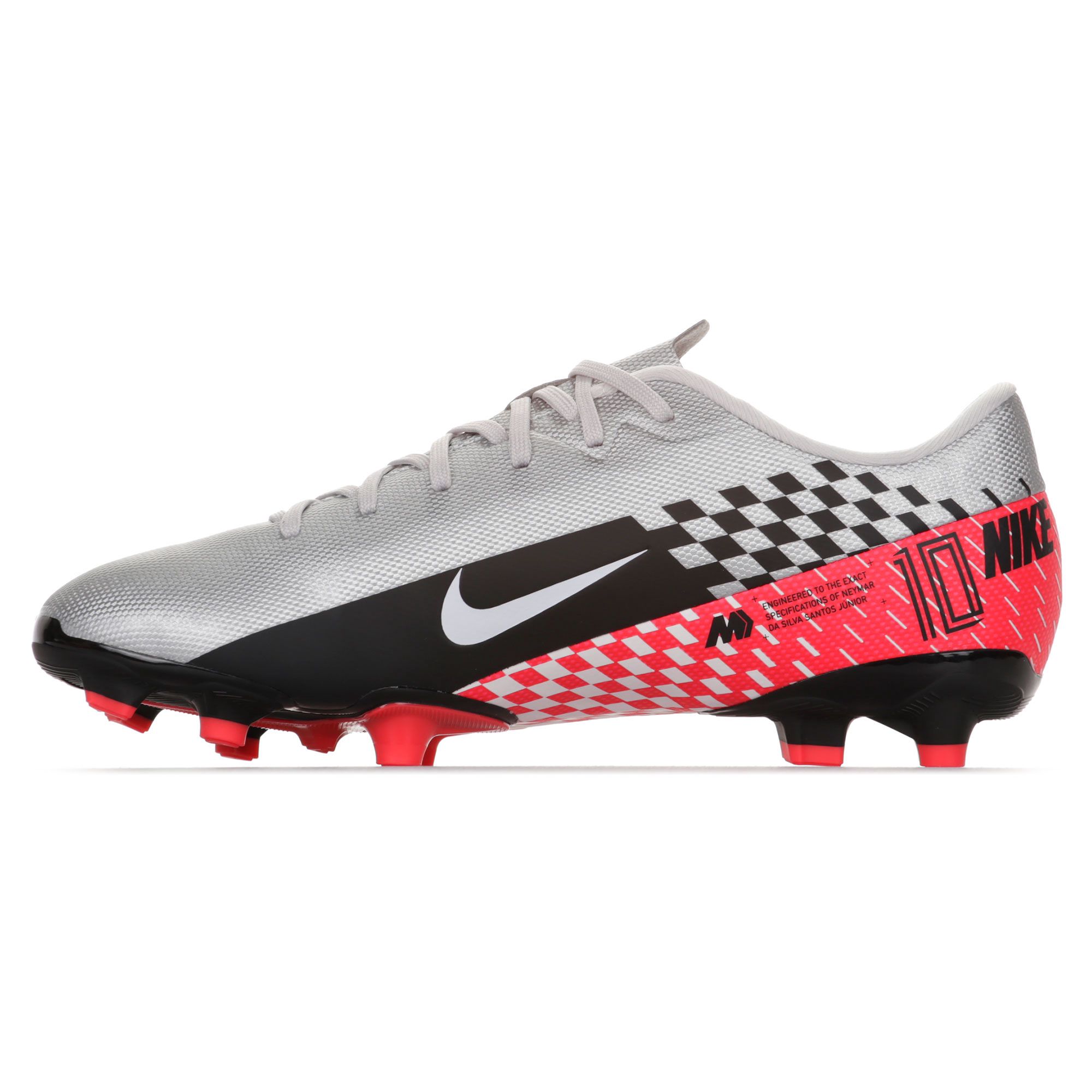 Botas de Fútbol Mercurial Vapor 13 Academy NJR FG/MG Junior Plata Rojo - Fútbol Factory