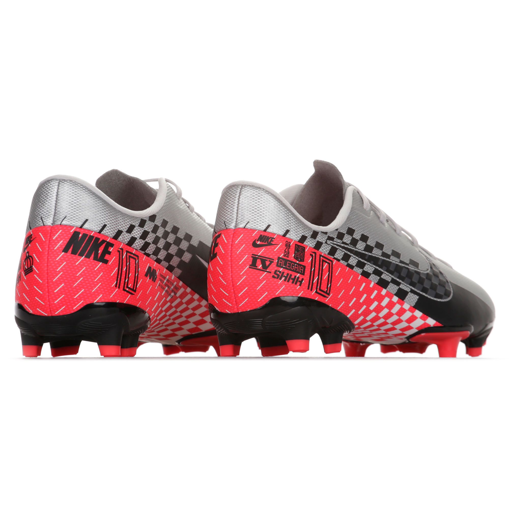 Botas de Fútbol Mercurial Vapor 13 Academy NJR FG/MG Junior Plata Rojo - Fútbol Factory