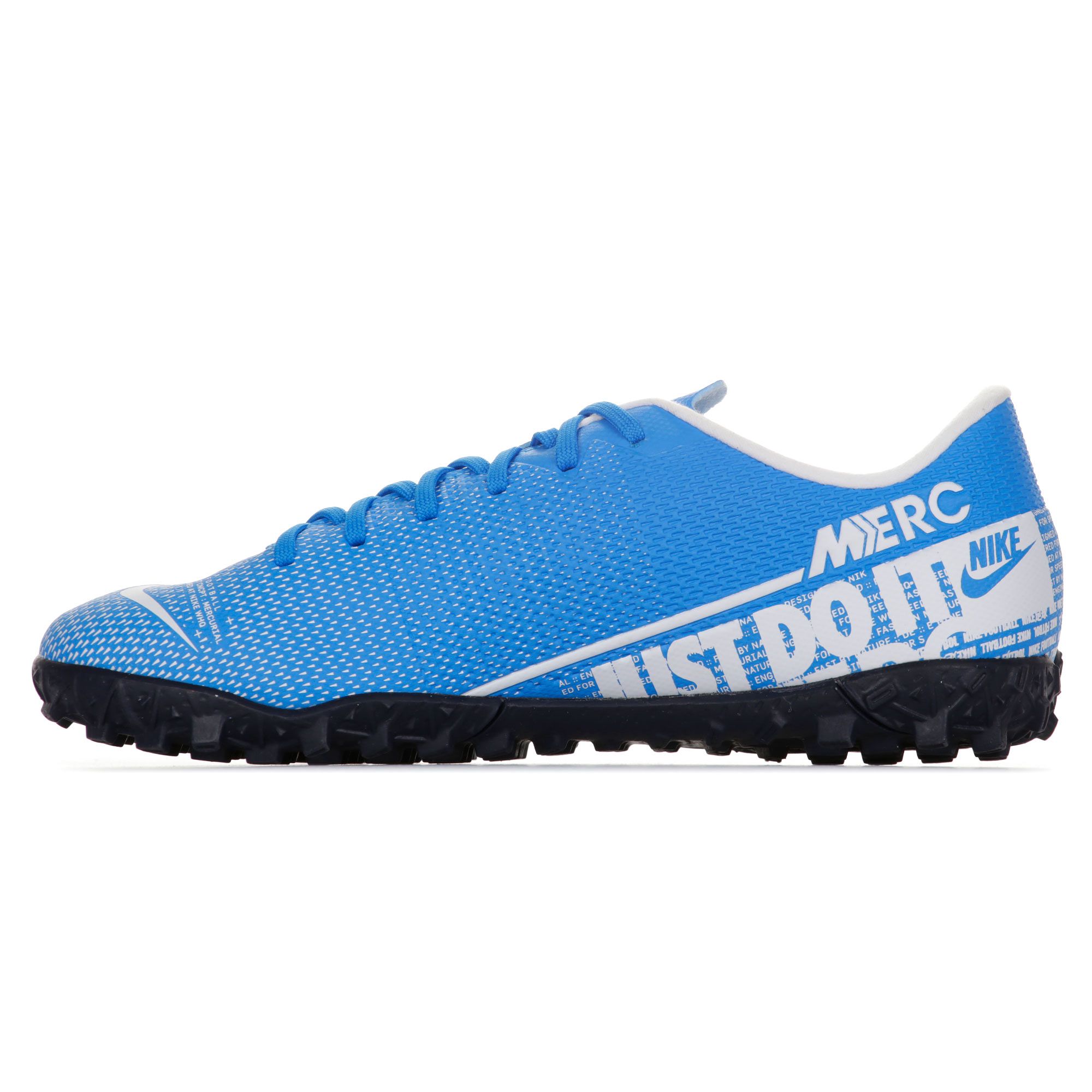 Botas de Fútbol Mercurial Vapor 13 Academy Multitaco Junior Azul Blanco - Fútbol Factory