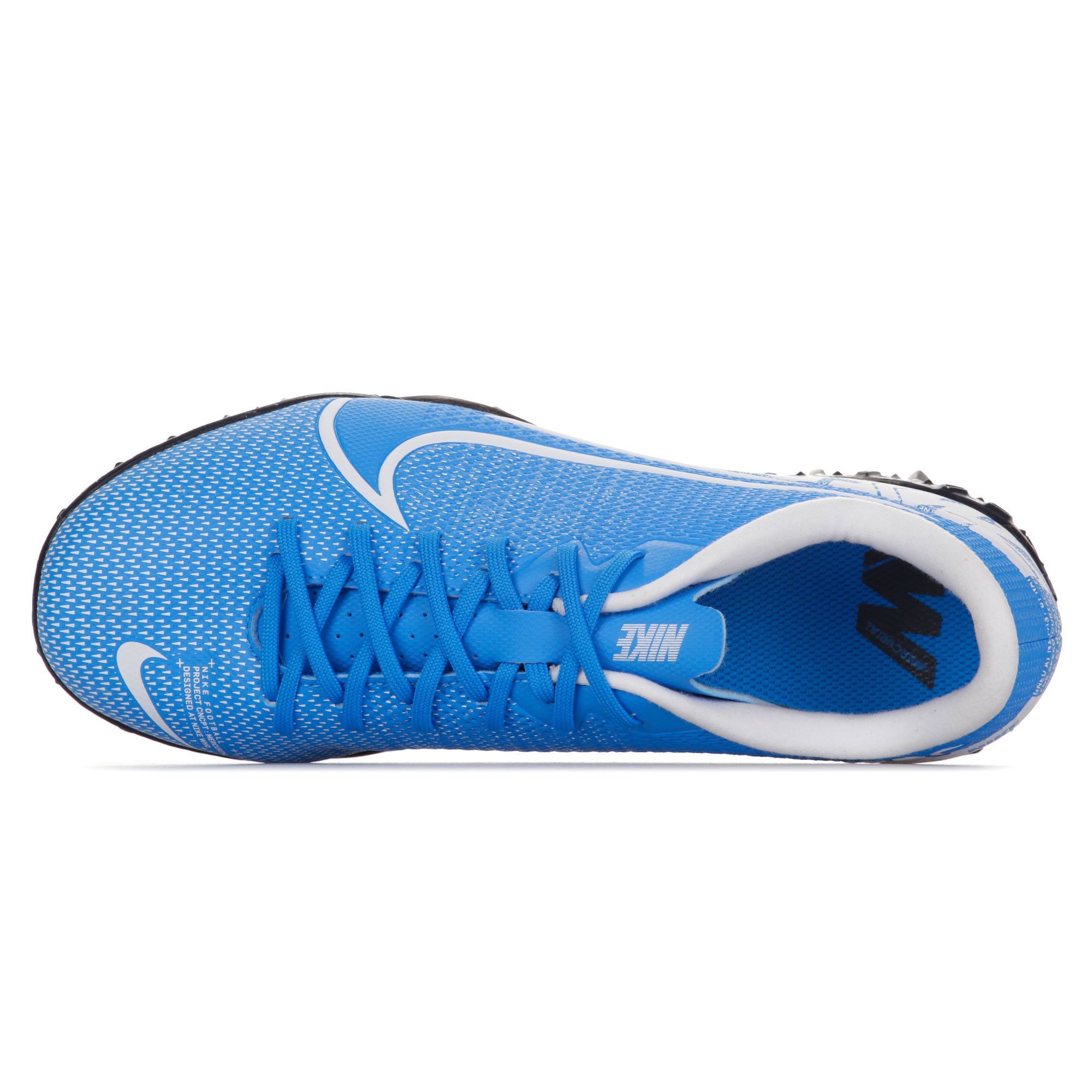 Botas de Fútbol Mercurial Vapor 13 Academy Multitaco Junior Azul Blanco - Fútbol Factory