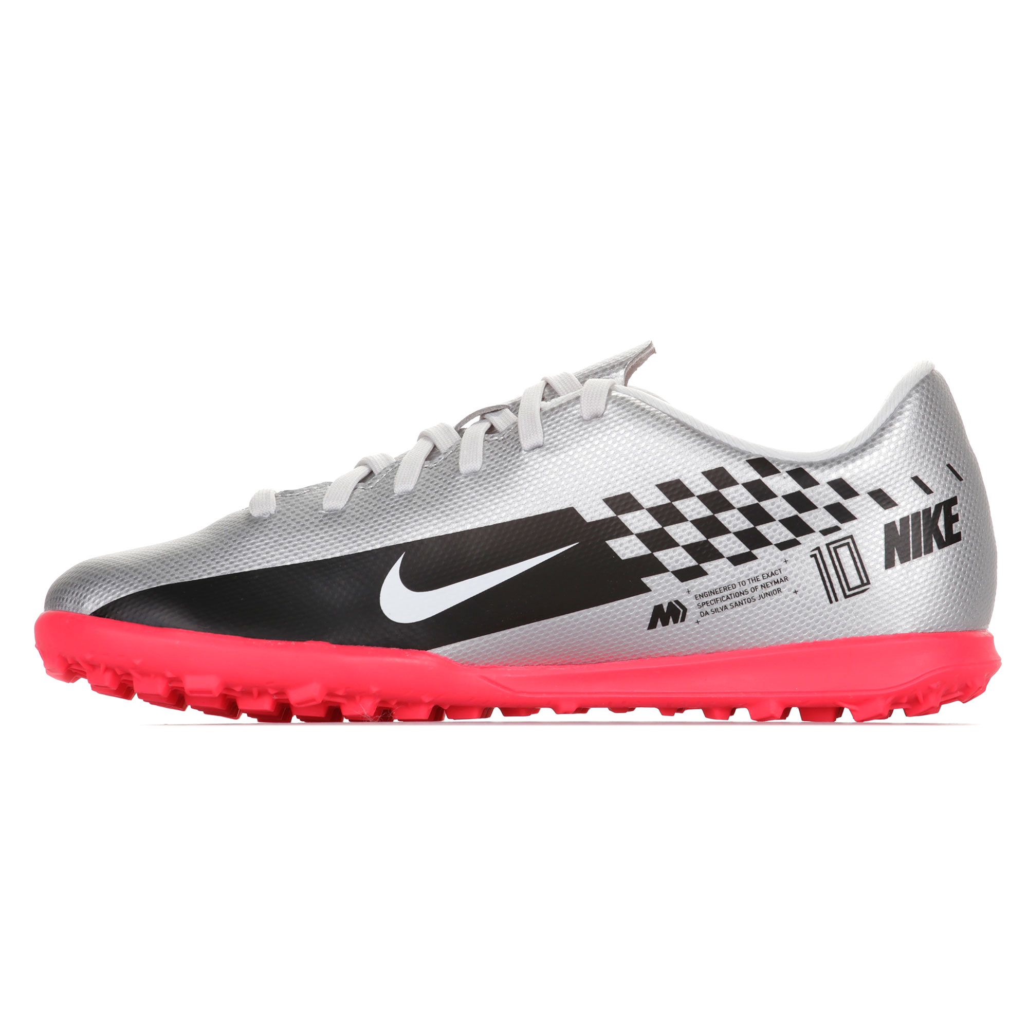 Botas de Fútbol Mercurial Vapor 13 Club NJR Multitaco Junior Plata Rojo - Fútbol Factory
