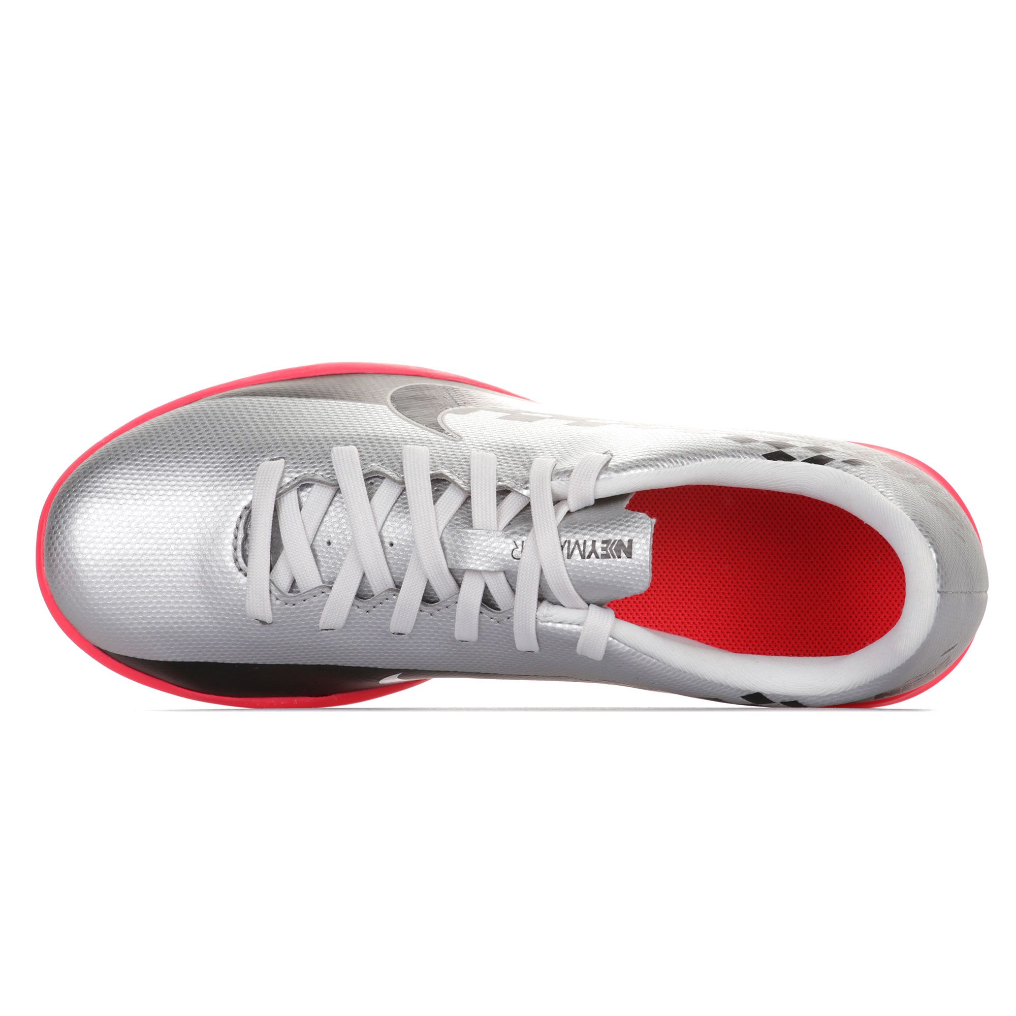 Botas de Fútbol Mercurial Vapor 13 Club NJR Multitaco Junior Plata Rojo - Fútbol Factory