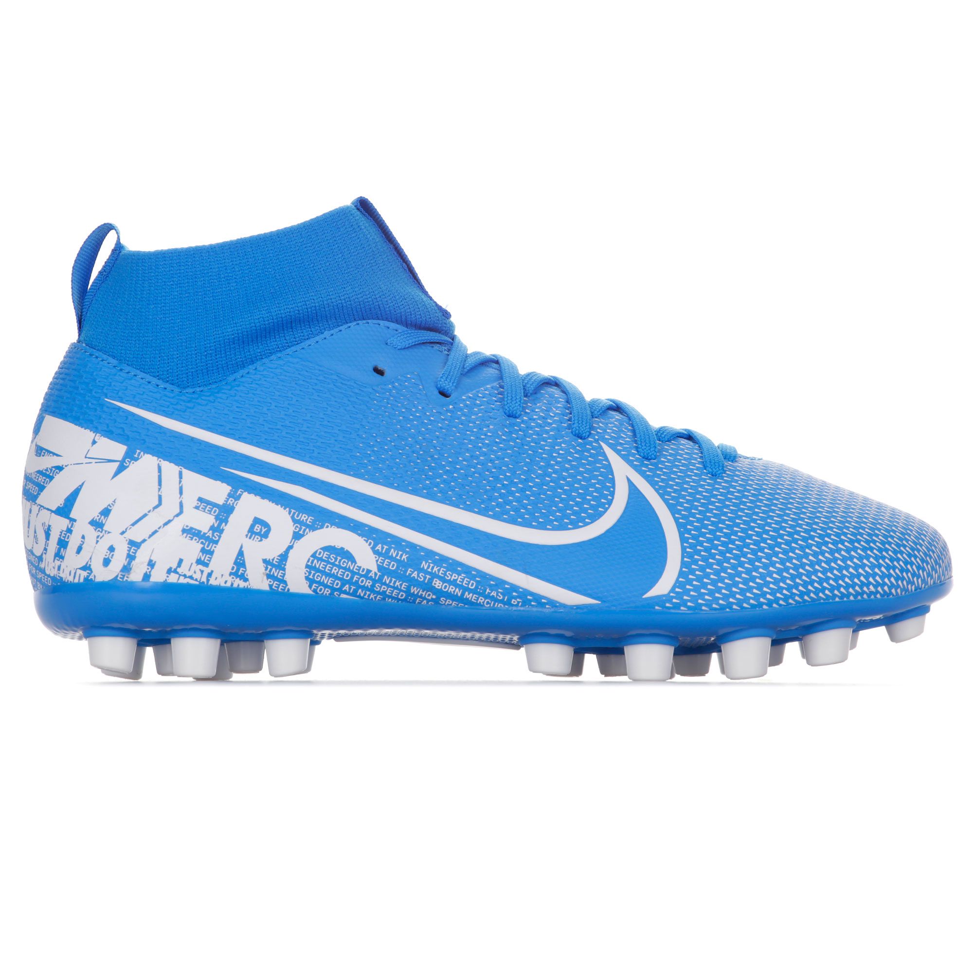 Botas de Fútbol Mercurial Superfly 7 Academy AG Junior Azul - Fútbol Factory
